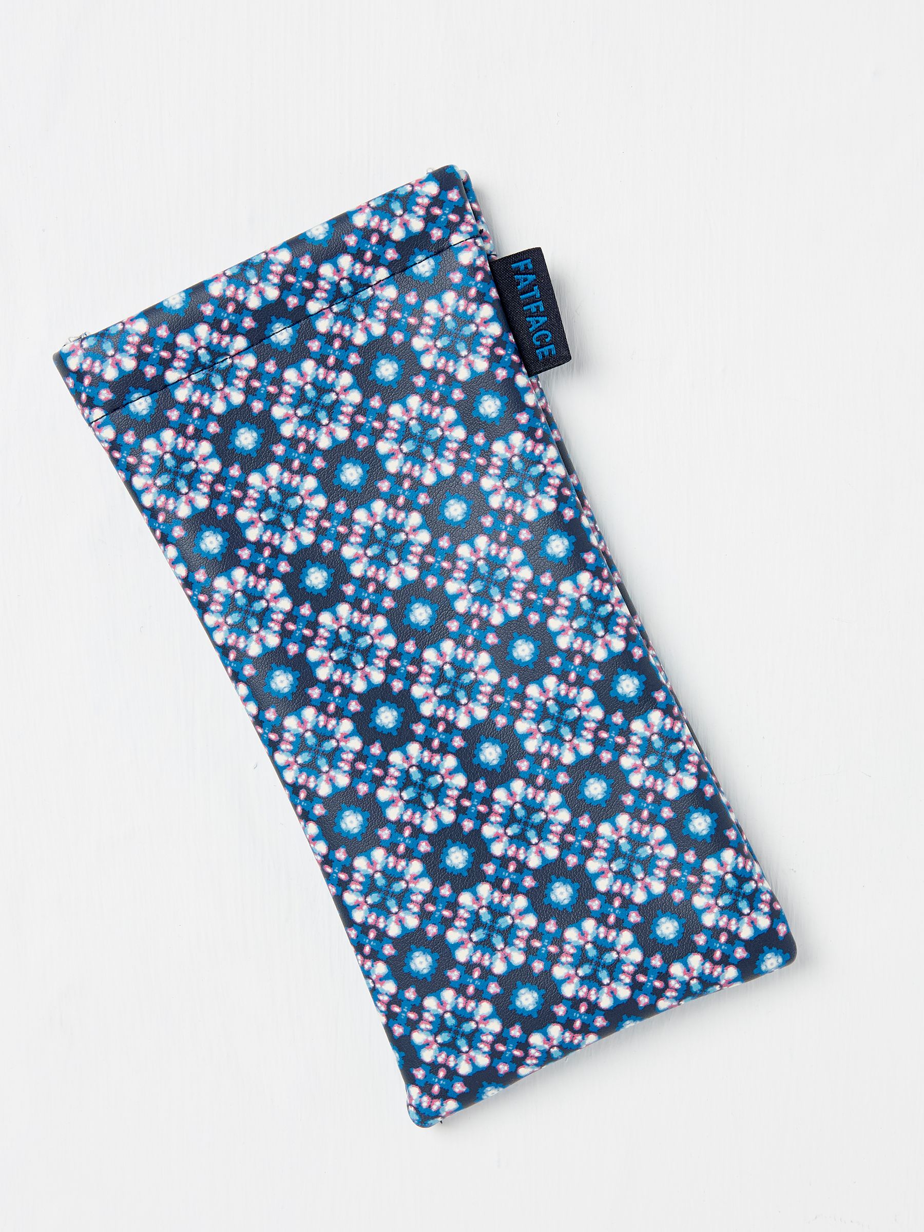 Navy Geometric Print Sunglasses Case - Image 1 of 2