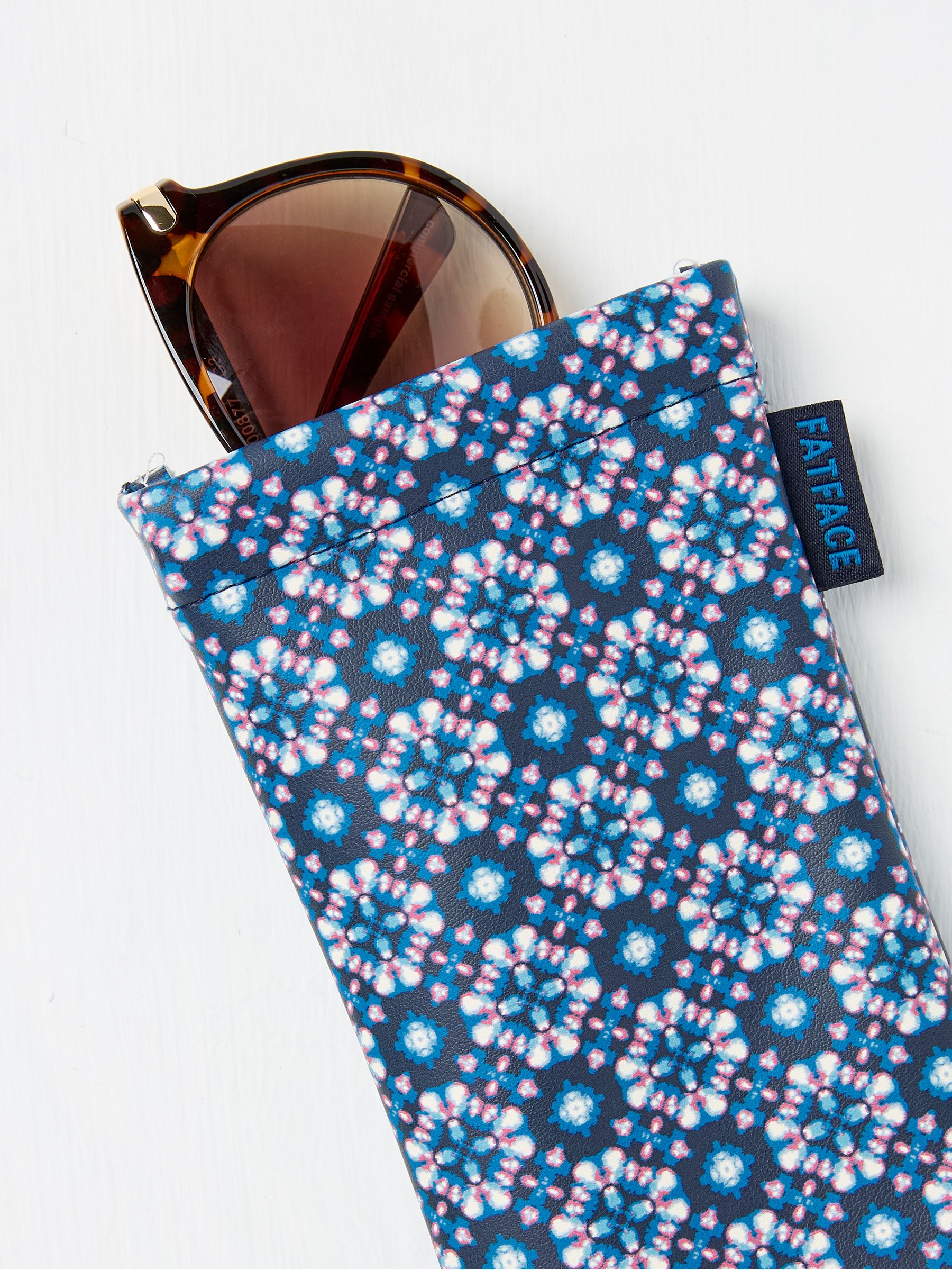 Navy Geometric Print Sunglasses Case - Image 2 of 2