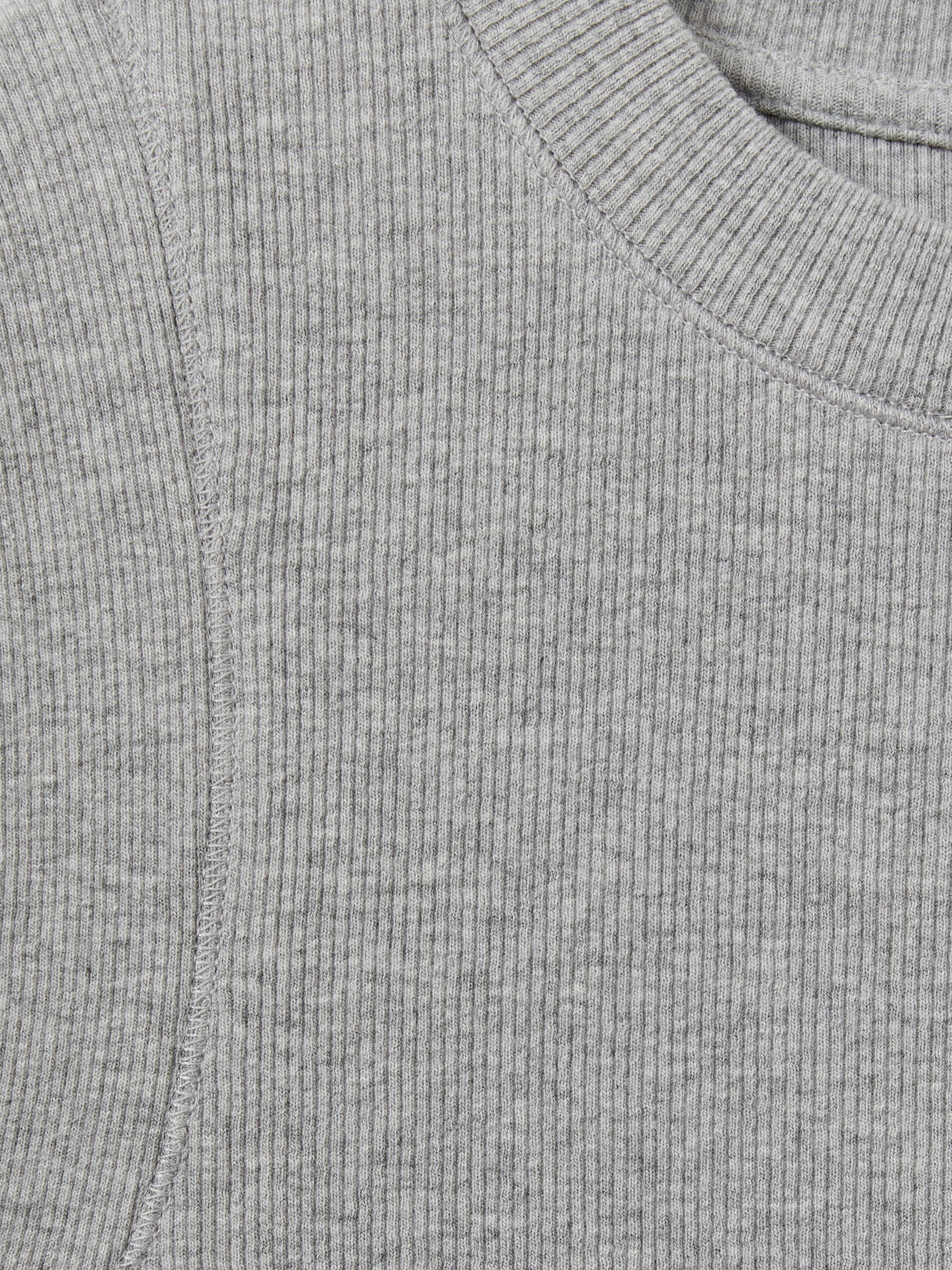 Ribbed Ruched Waist Vest in Grey Marl - Image 6 of 6