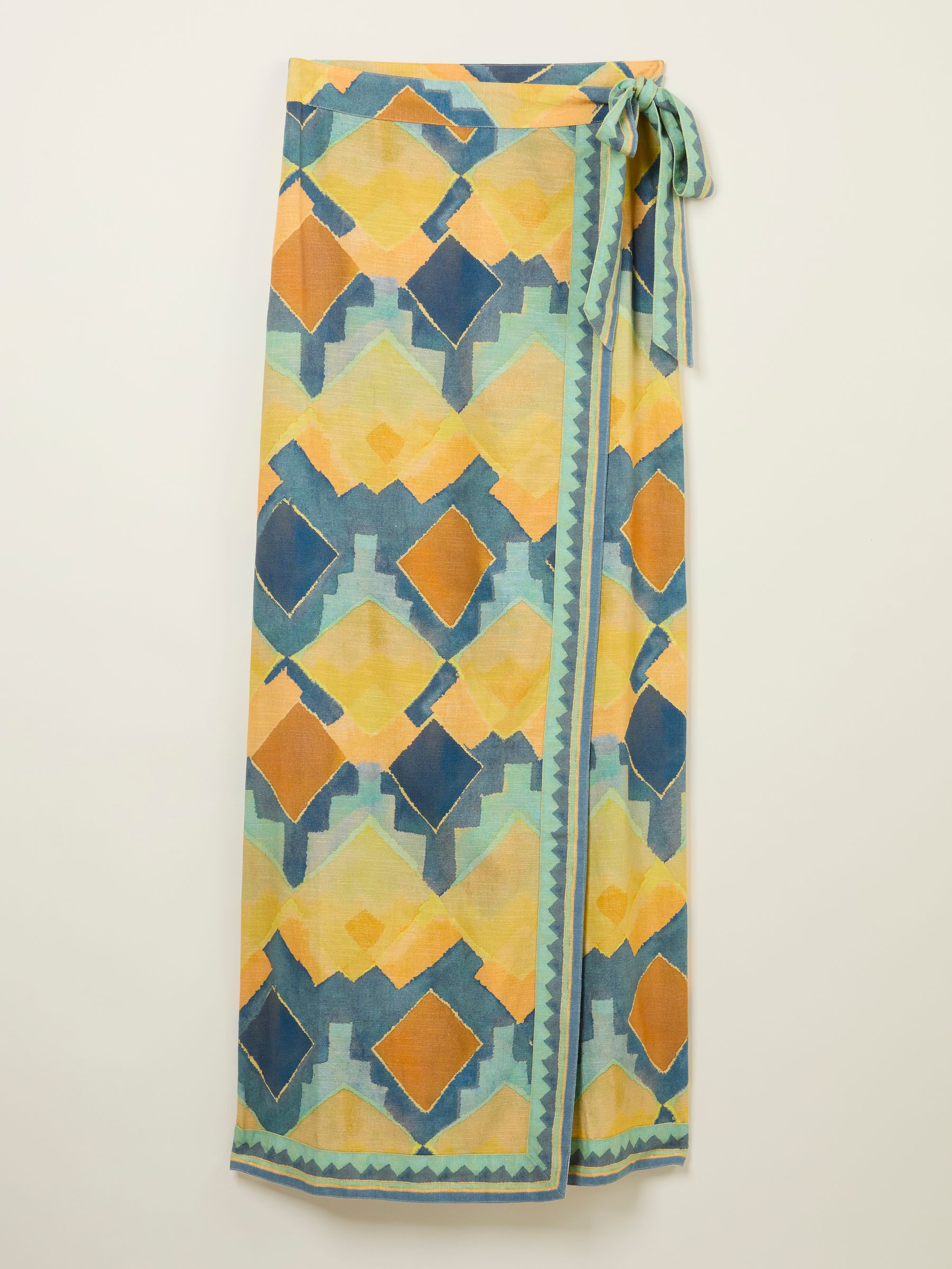Multi Abstract Wrap Midi Skirt - Image 5 of 5