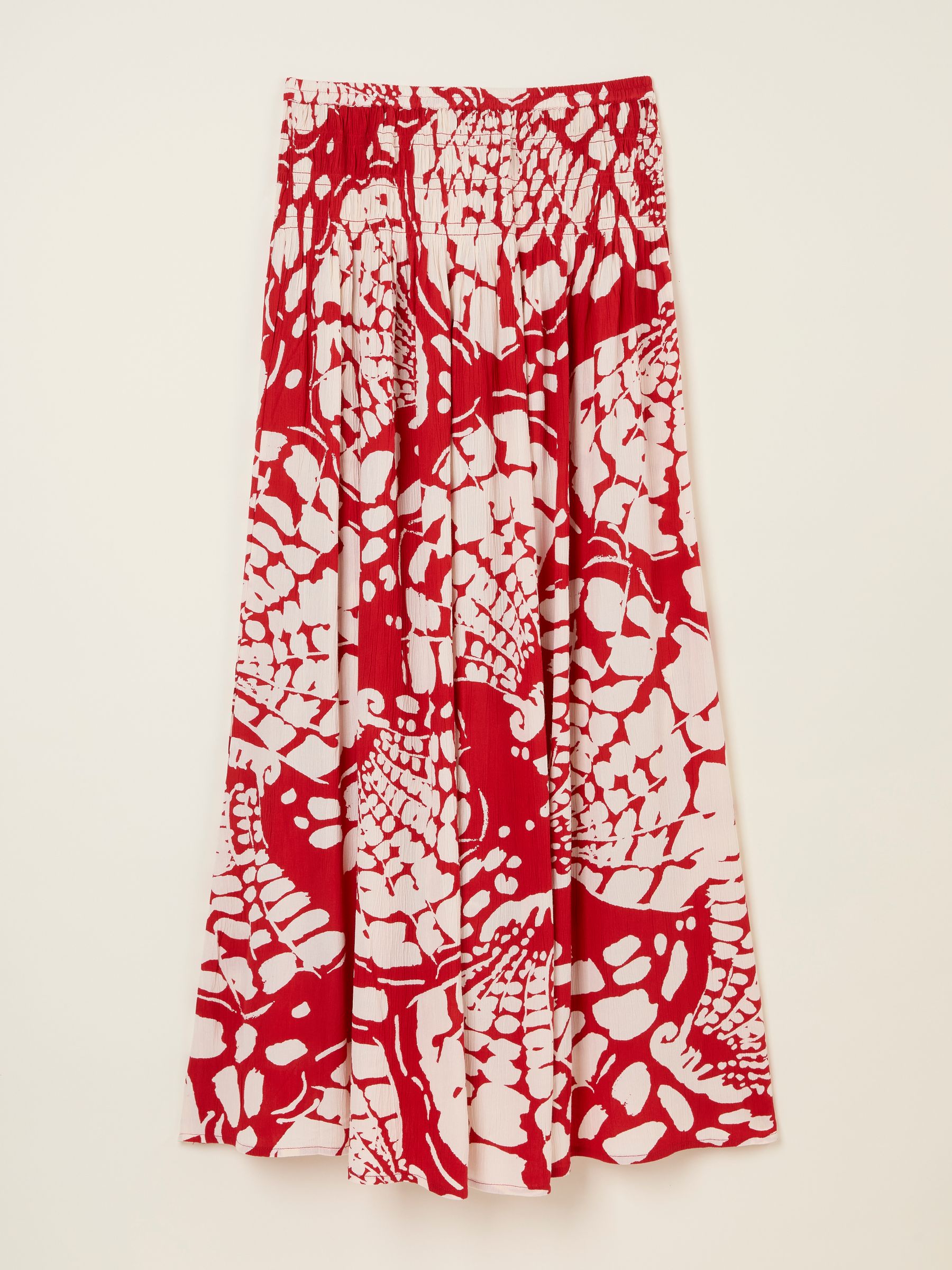 Mary Red Mono Shells Midi Skirt - Image 5 of 5