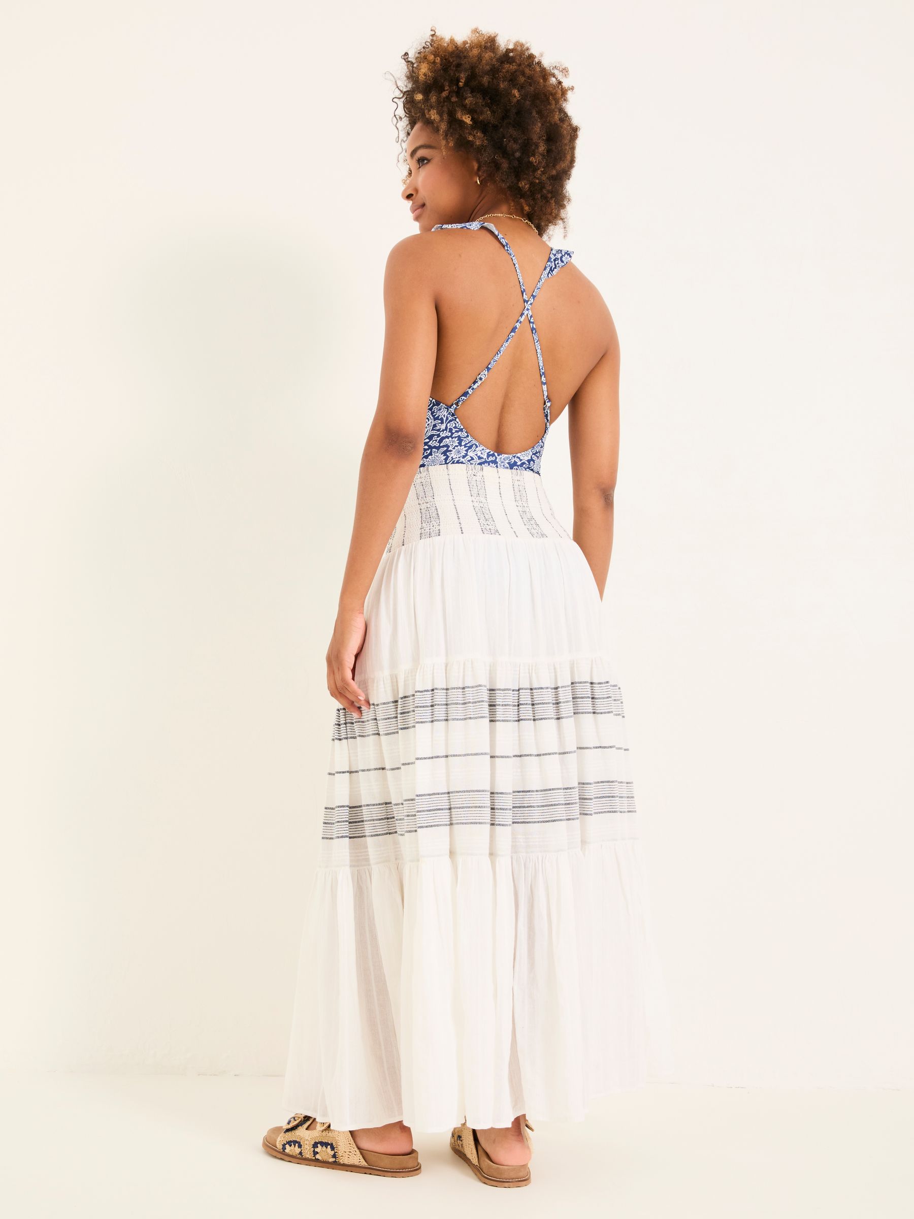 Roxi Ivory Beachwear Stripe Skirt - Image 2 of 7