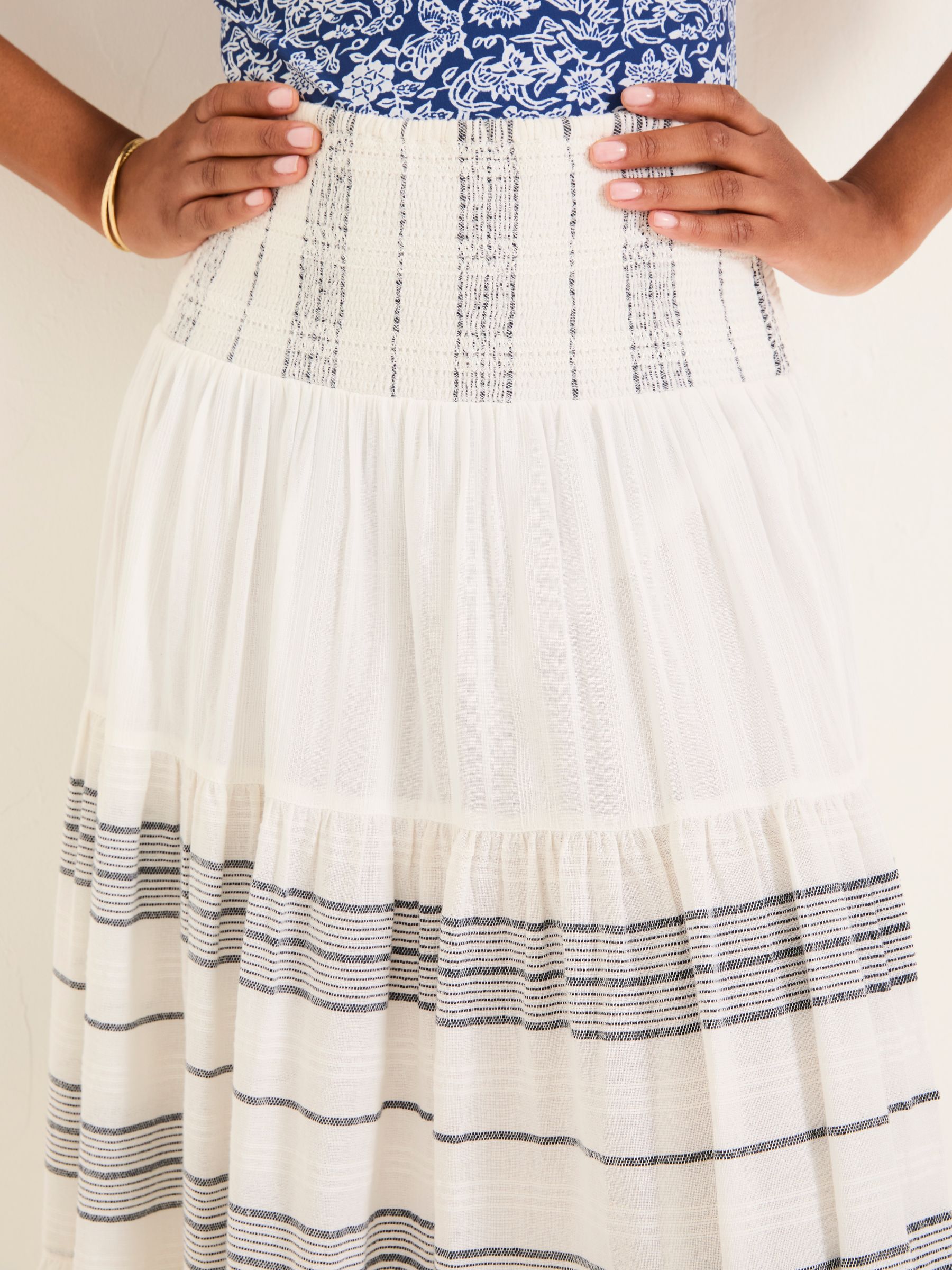 Roxi Ivory Beachwear Stripe Skirt - Image 6 of 7