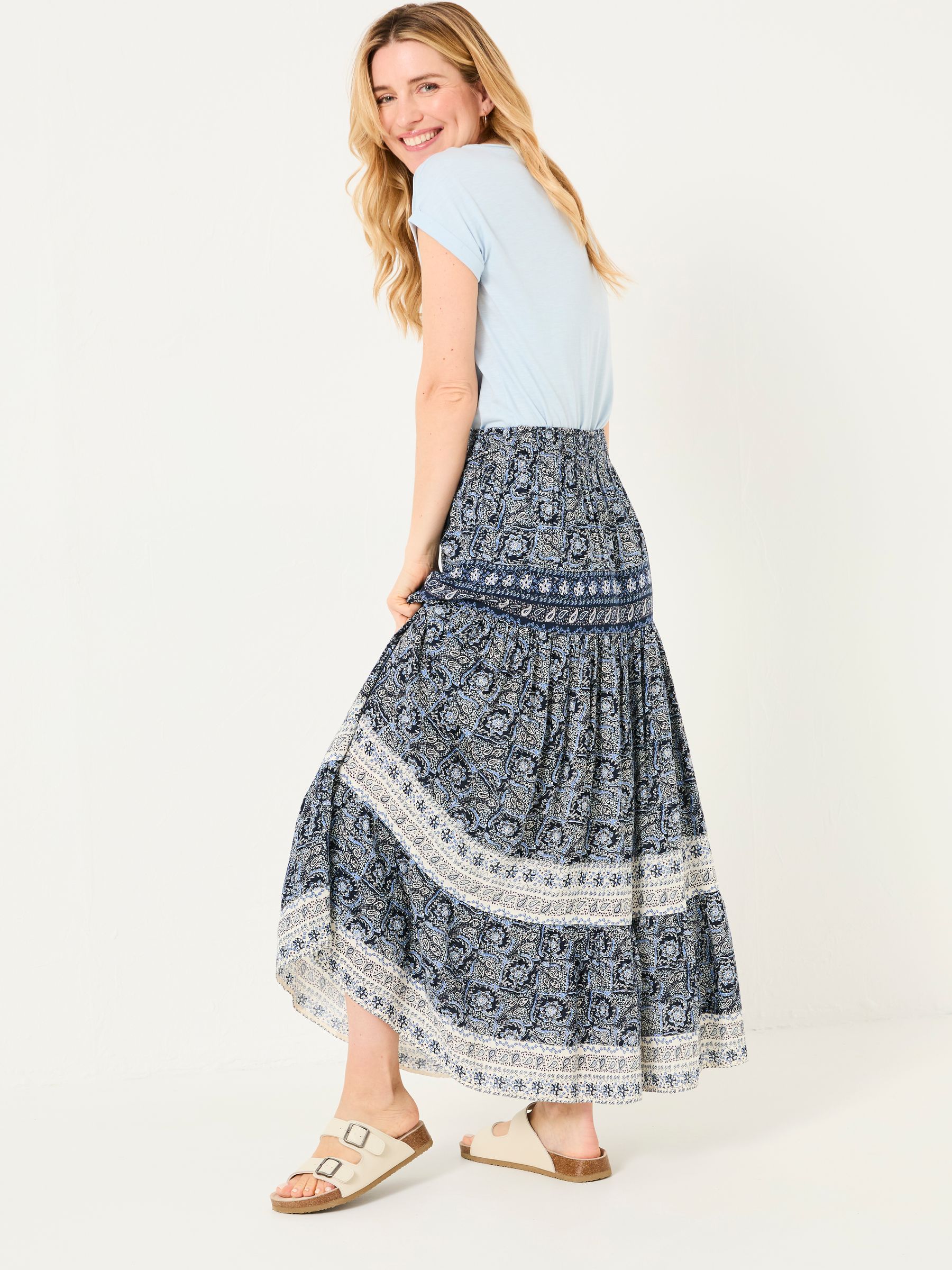 Jayla Indigo Blue Inky Maxi Skirt - Image 2 of 6