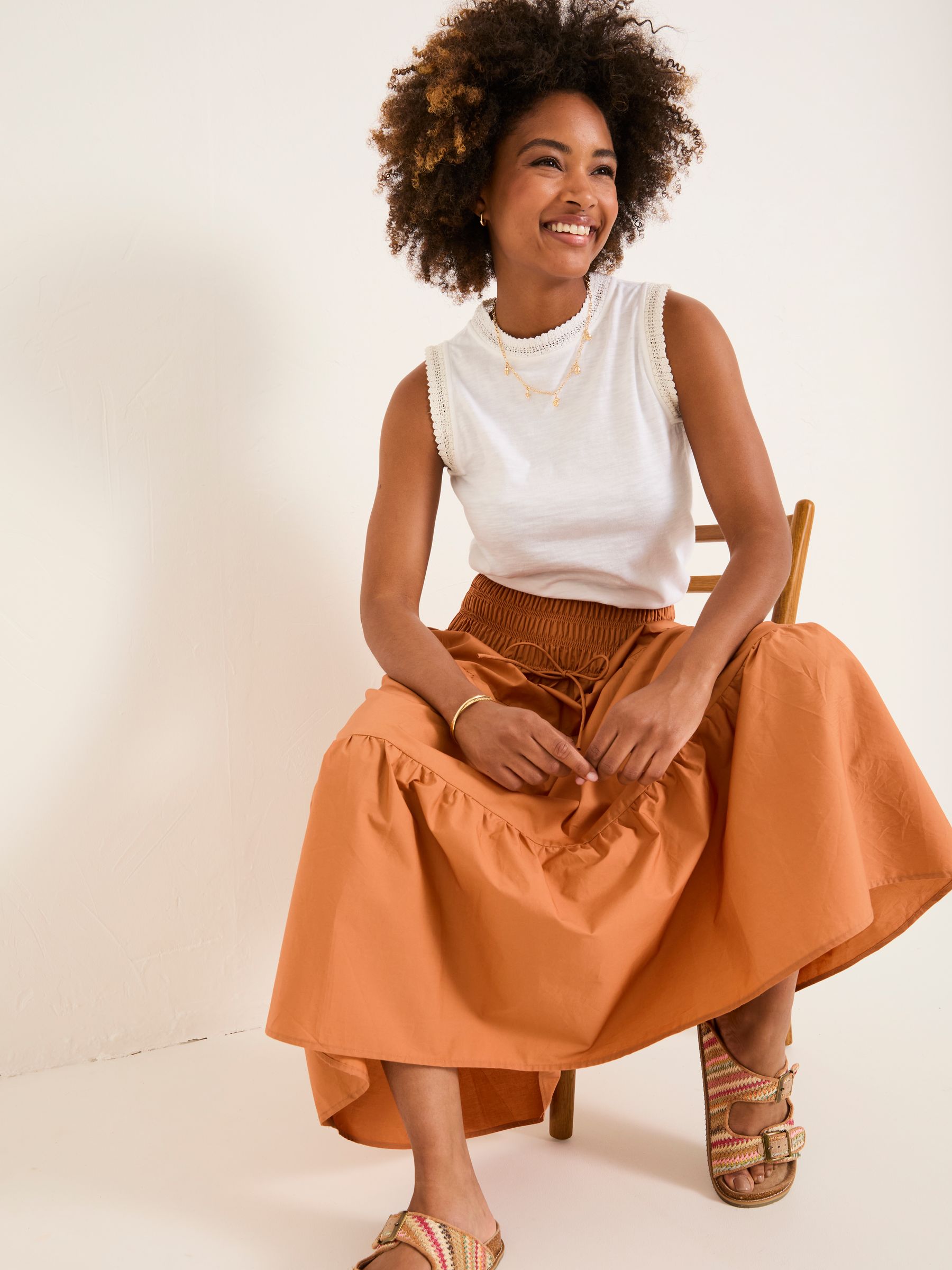 Ricky Golden Tan Midi Skirt - Image 3 of 5