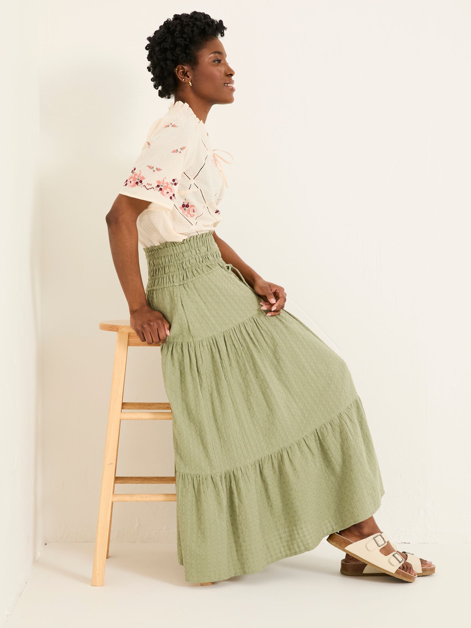 Green Beeble Billi Midi Skirt - Image 4 of 7
