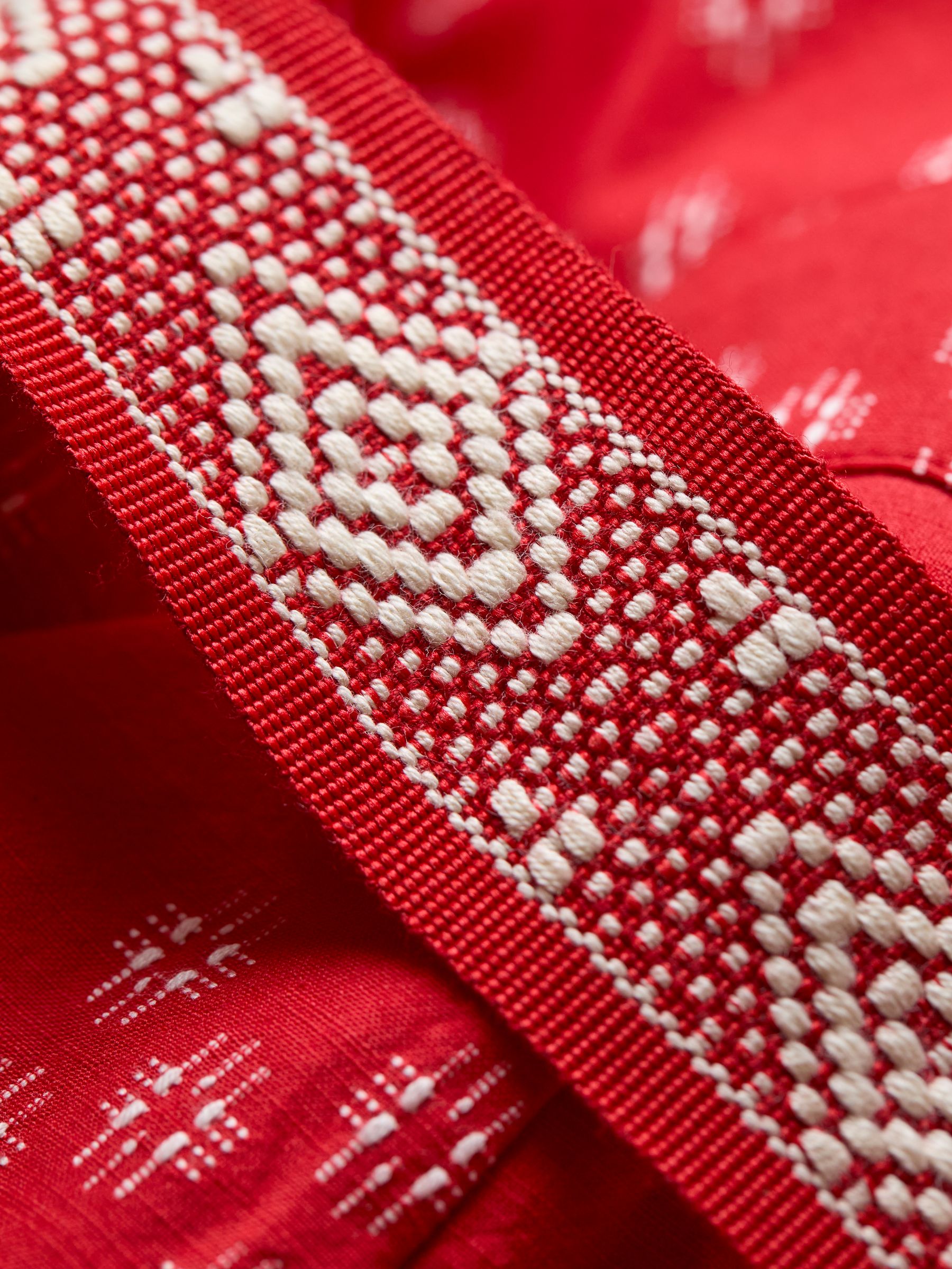 Aeran Red Jacquard Jumpsuit - Image 10 of 10