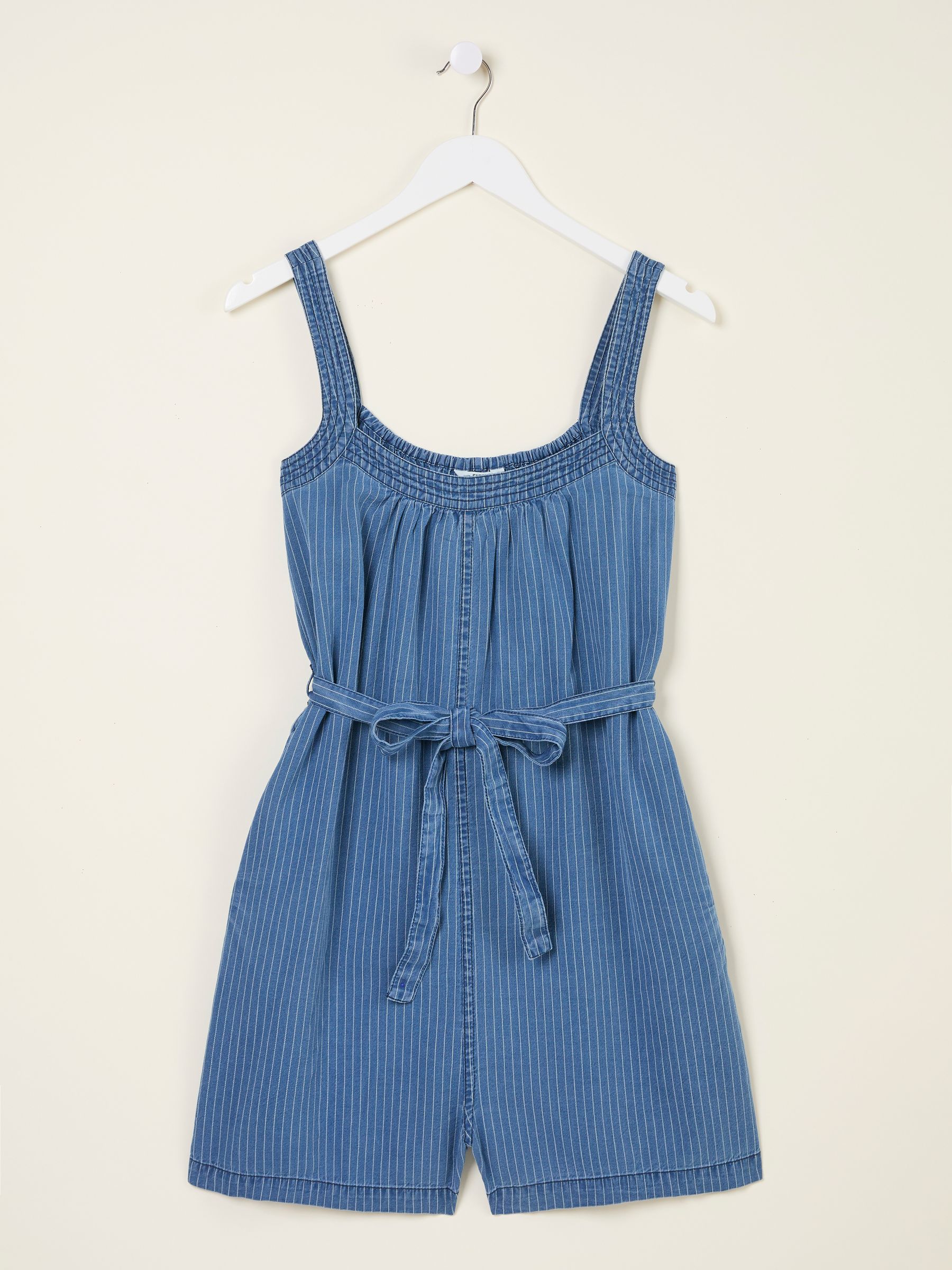 Annie Blue Denim Stripe Playsuit - Image 5 of 5
