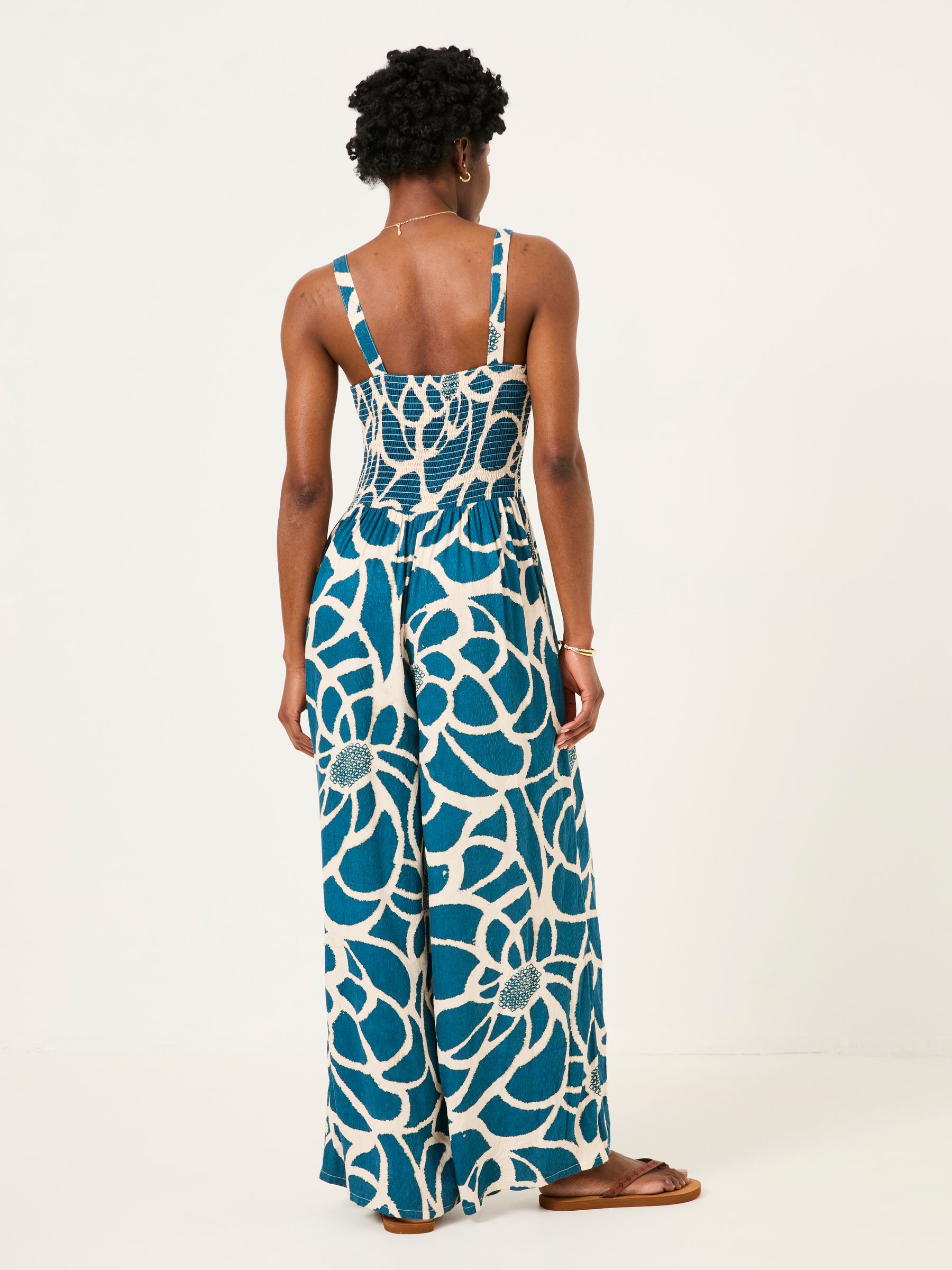 Ruby Teal Blue Shibori Ruby Jumpsuit - Image 2 of 5