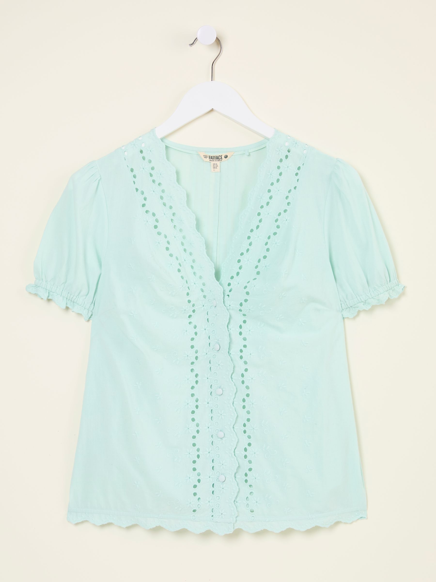 Aguste Mint Green Broderie Blouse - Image 10 of 11