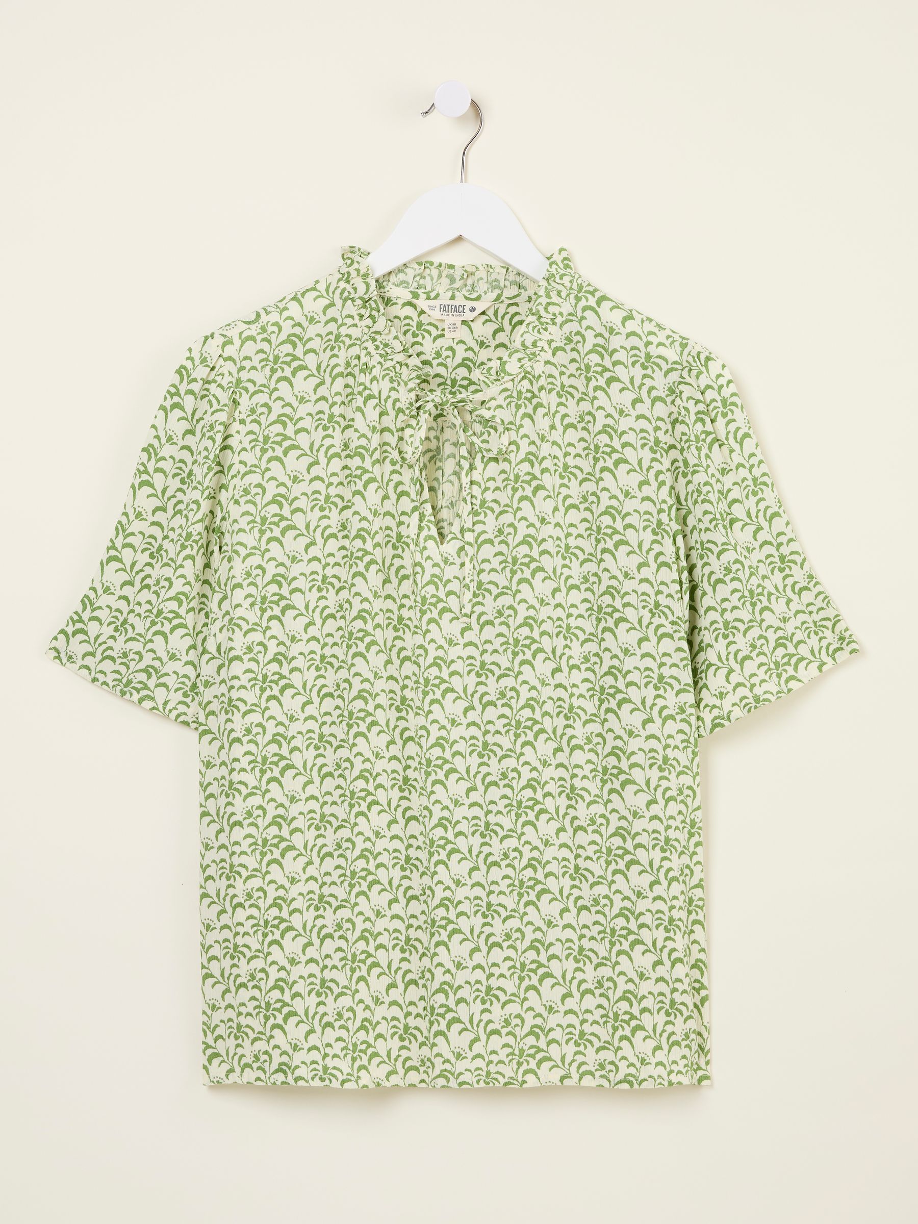 Airee Mid Green Woodblock Blouse - Image 5 of 5