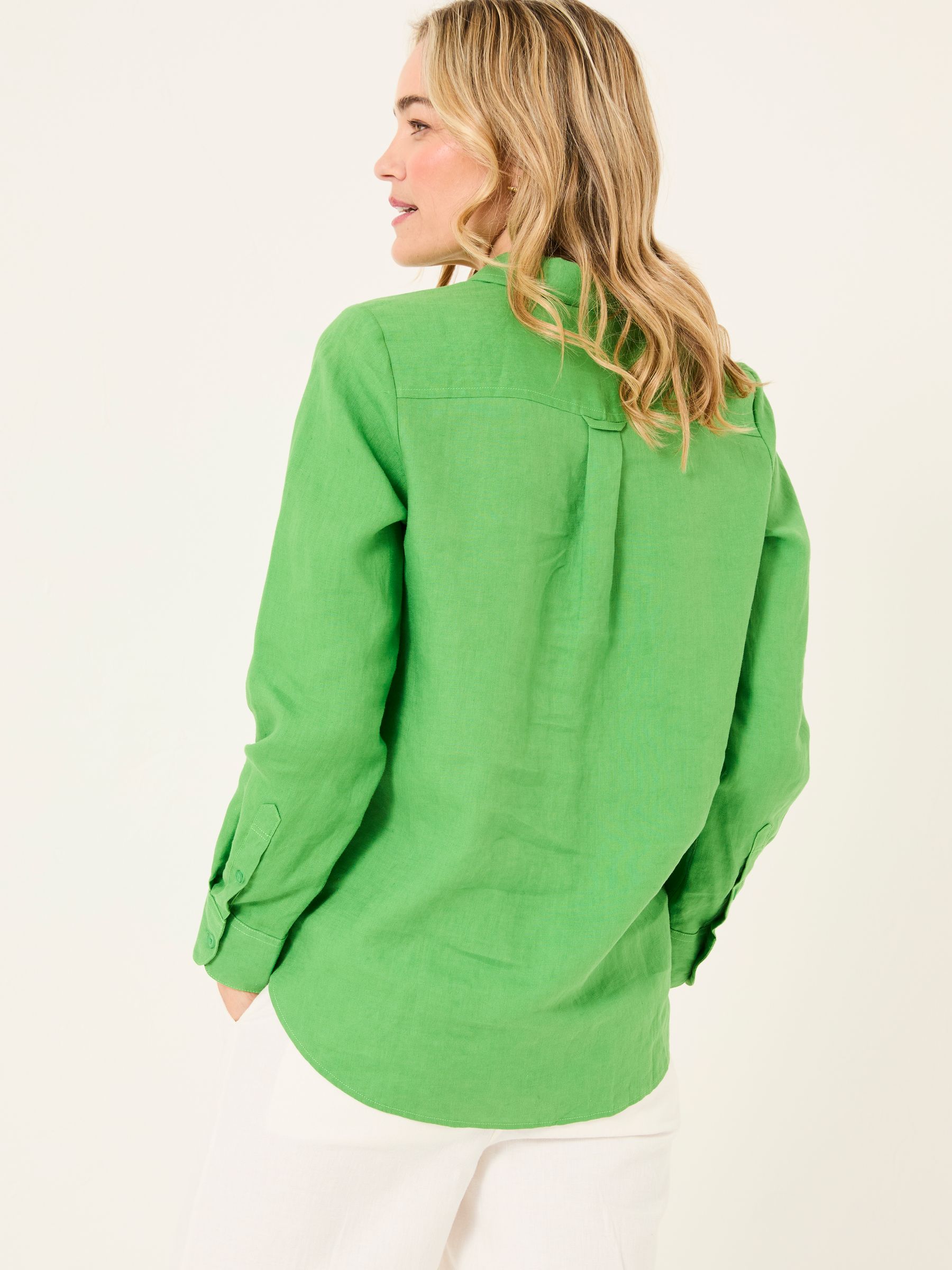 Green Olivia Linen Shirt - Image 2 of 5