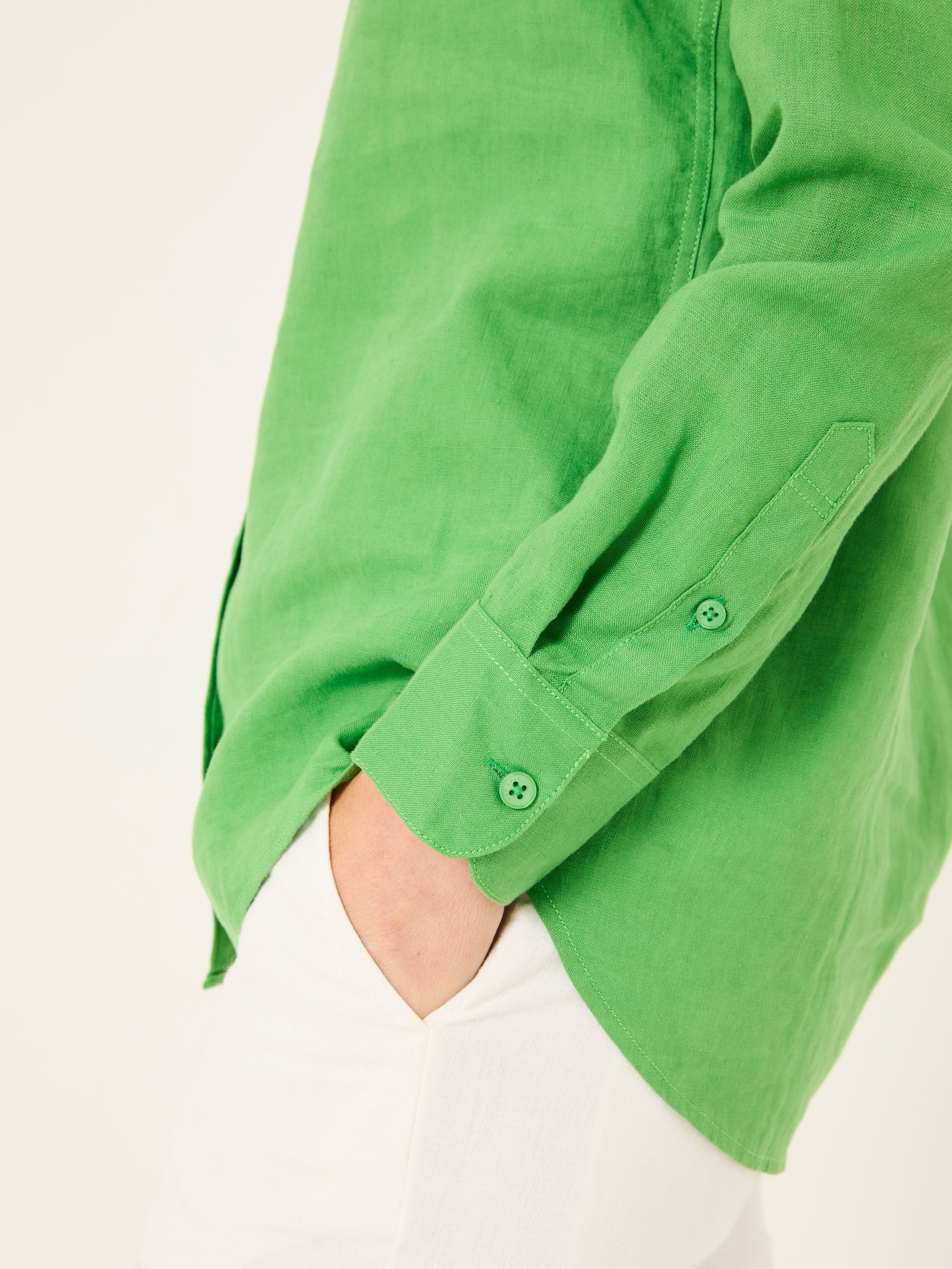 Green Olivia Linen Shirt - Image 3 of 5