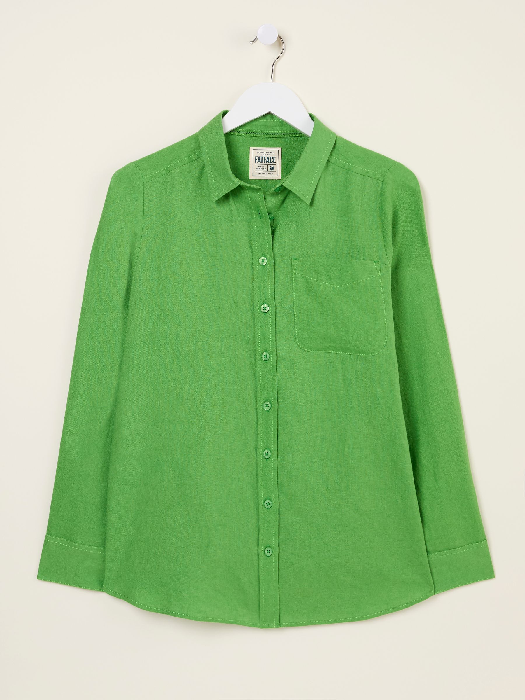 Green Olivia Linen Shirt - Image 5 of 5