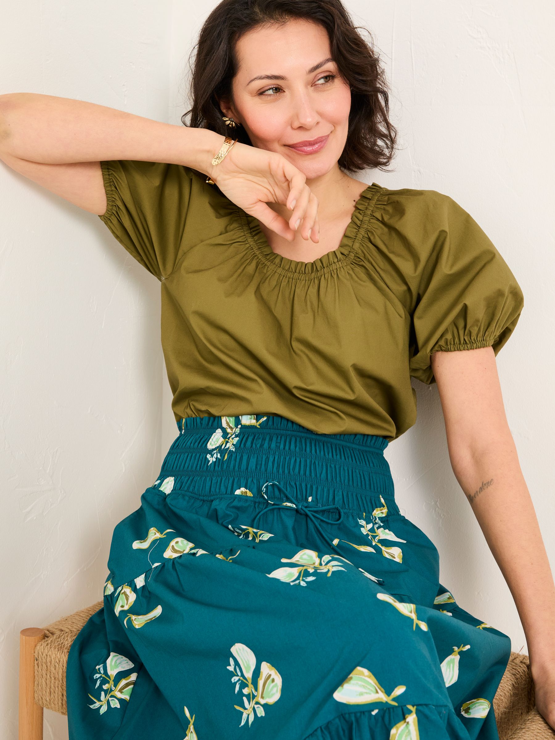 Ronnie Khaki Green Blouse - Image 3 of 5