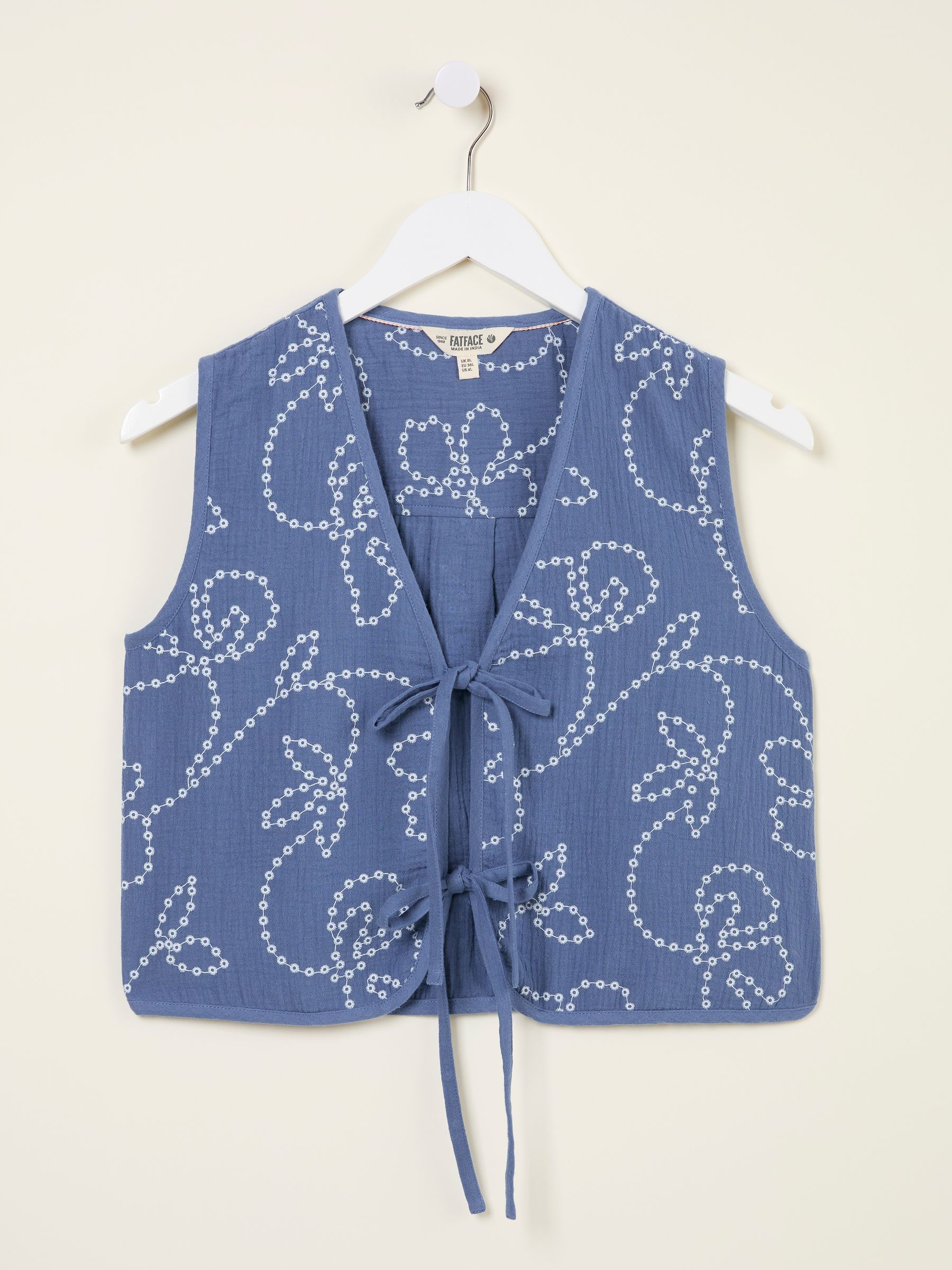Beth Indigo Blue Printed Waistcoat - Image 5 of 5
