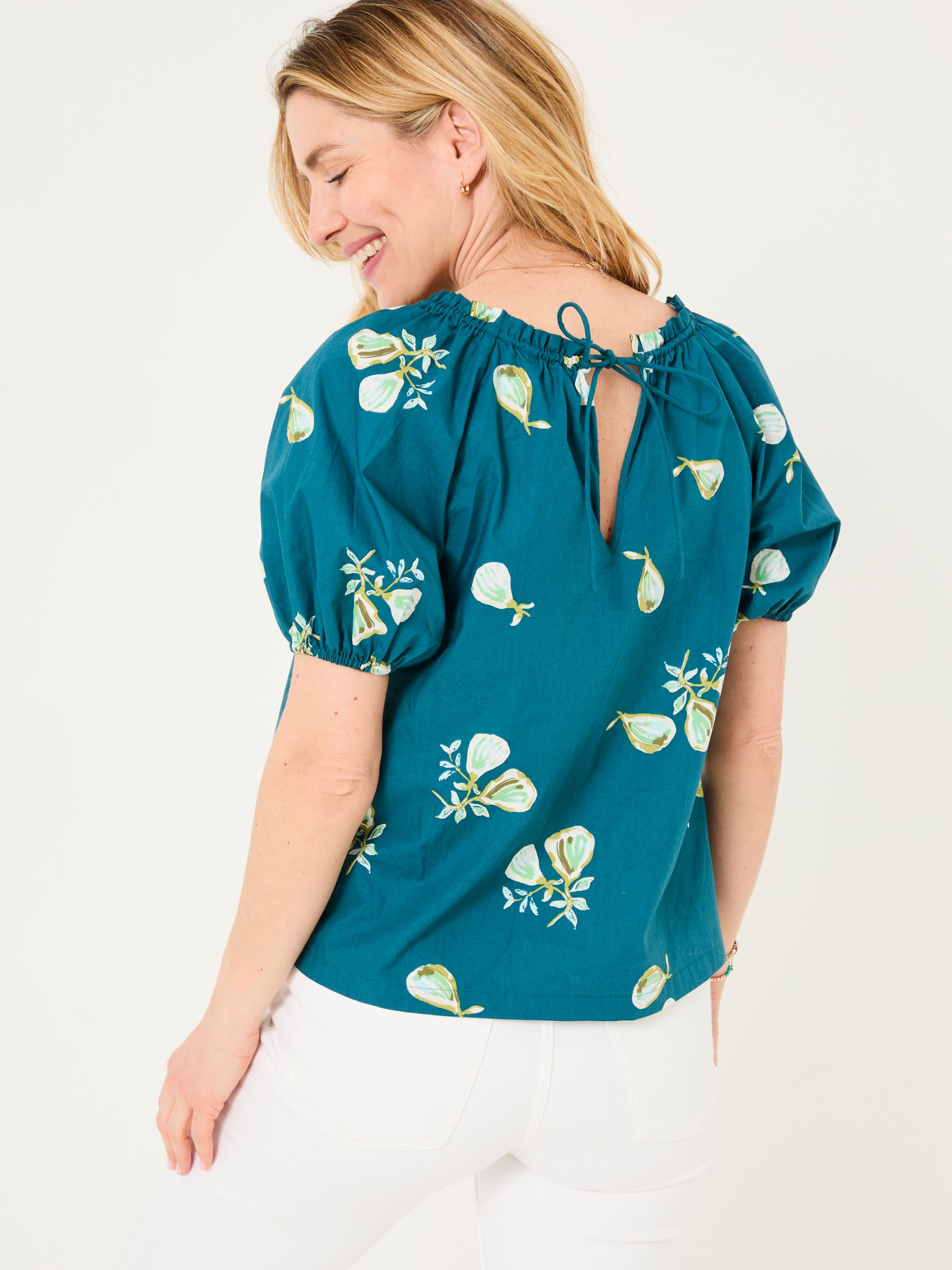 Ronnie Teal Blue Figs Blouse - Image 2 of 6