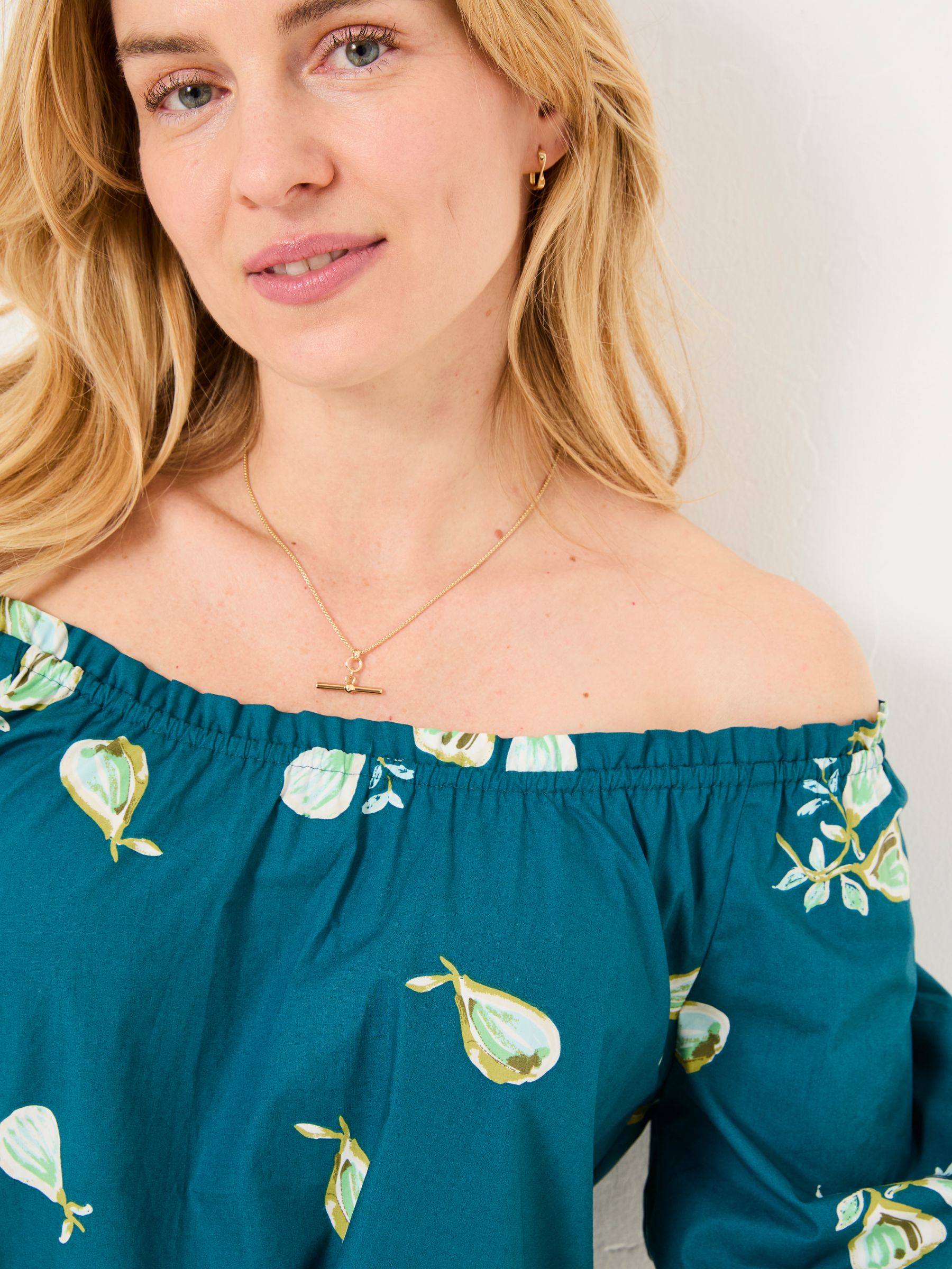 Ronnie Teal Blue Figs Blouse - Image 3 of 6