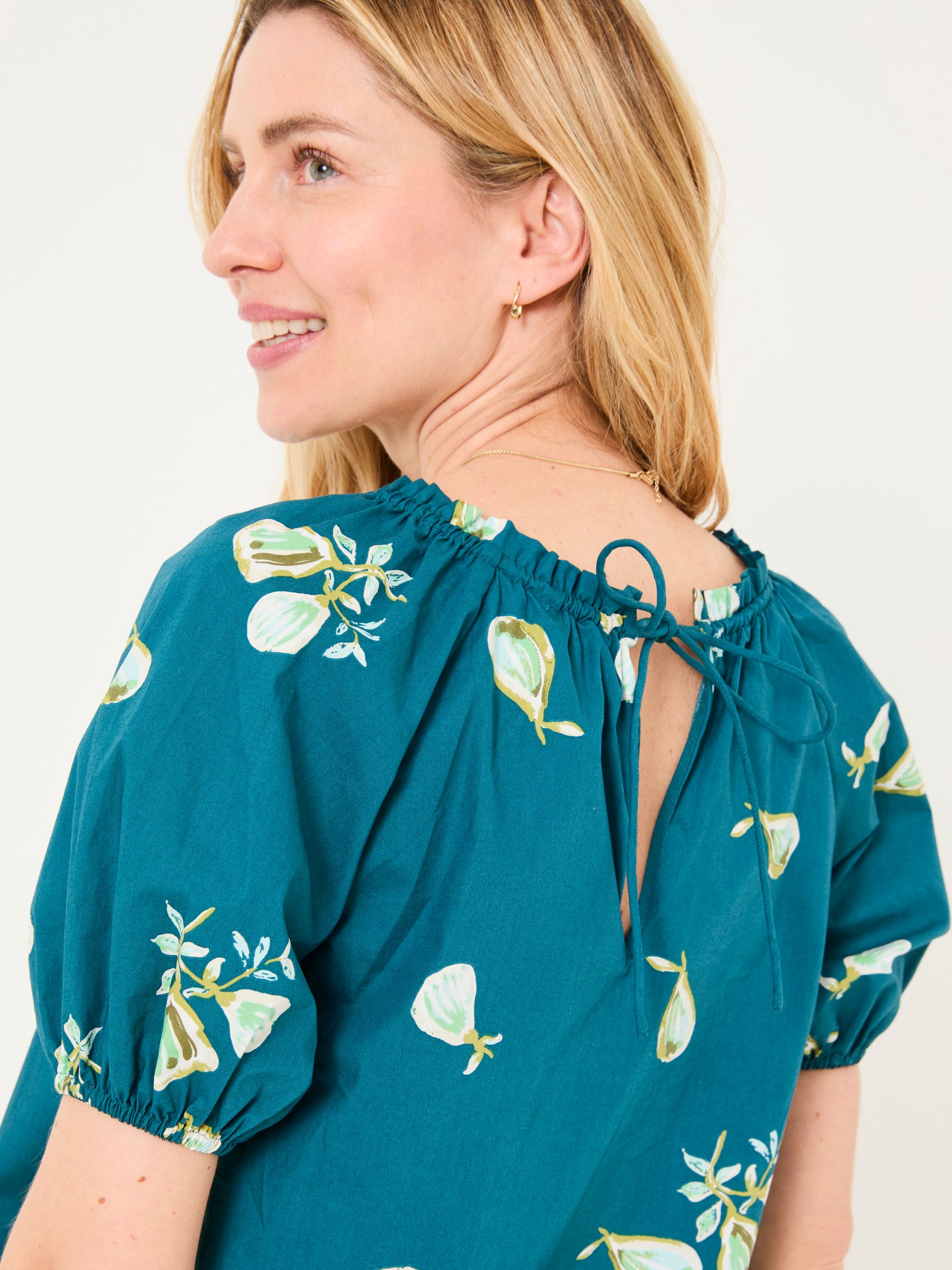 Ronnie Teal Blue Figs Blouse - Image 4 of 6