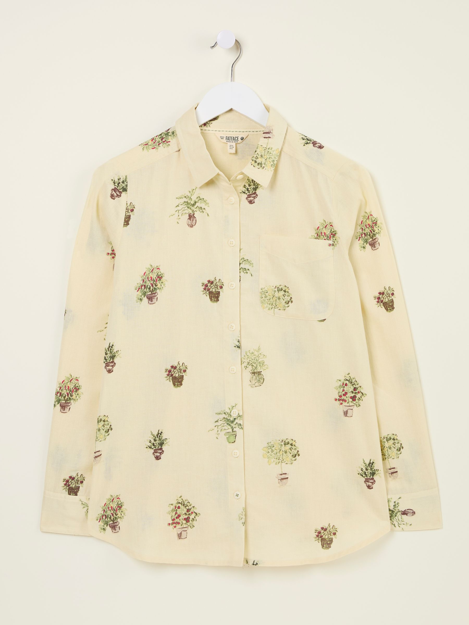Olivia Ivory Plants Shirt - Image 5 of 5