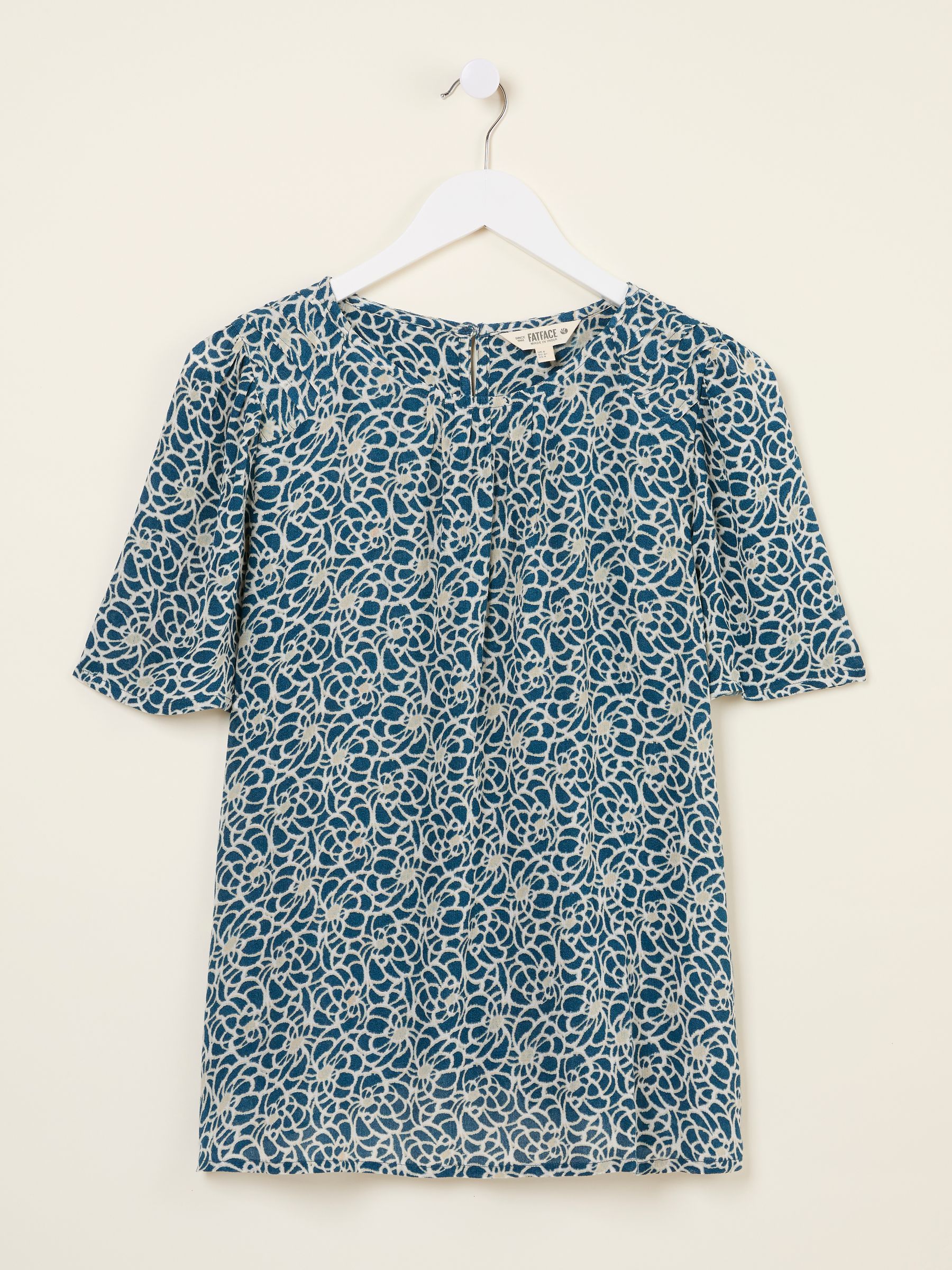Lyndy Teal Blue Shibori Blouse - Image 5 of 5
