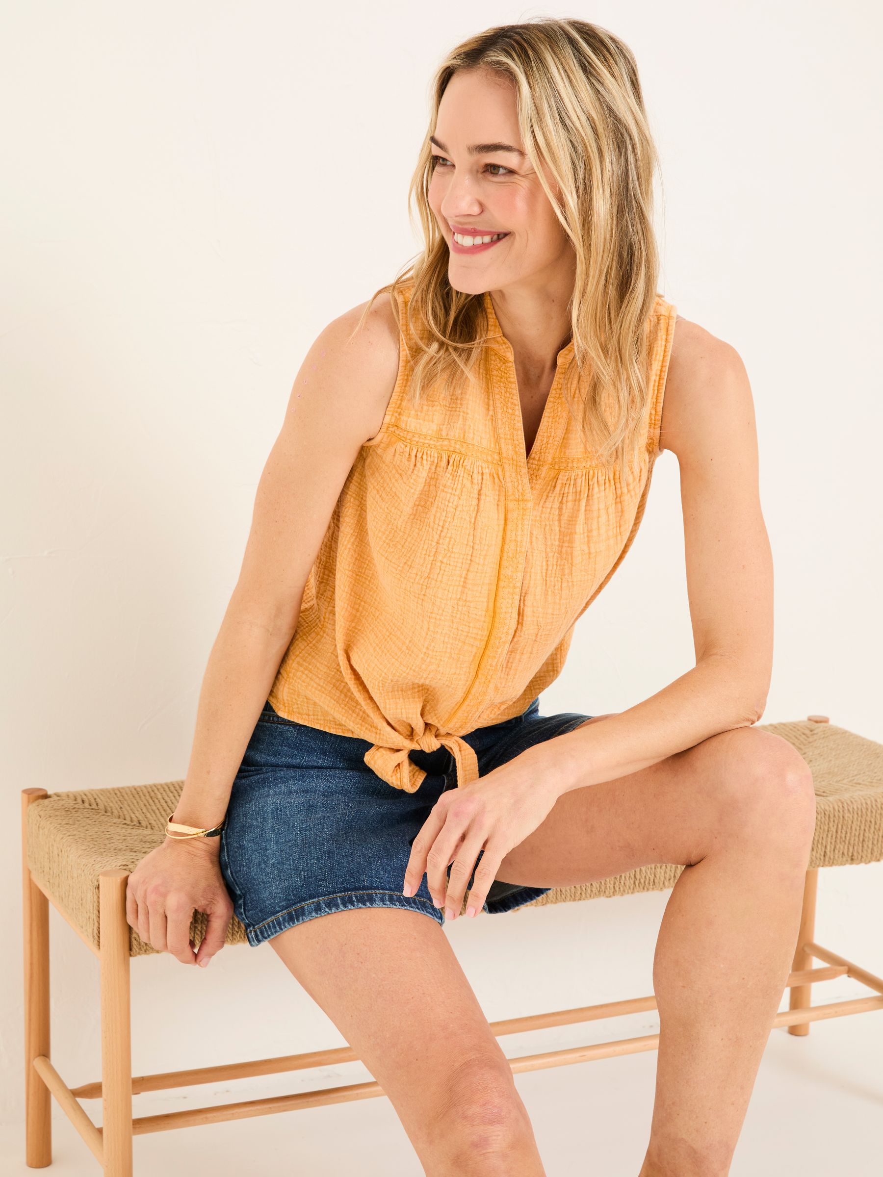 Orange Sam Front Tie Shirt - Image 1 of 5