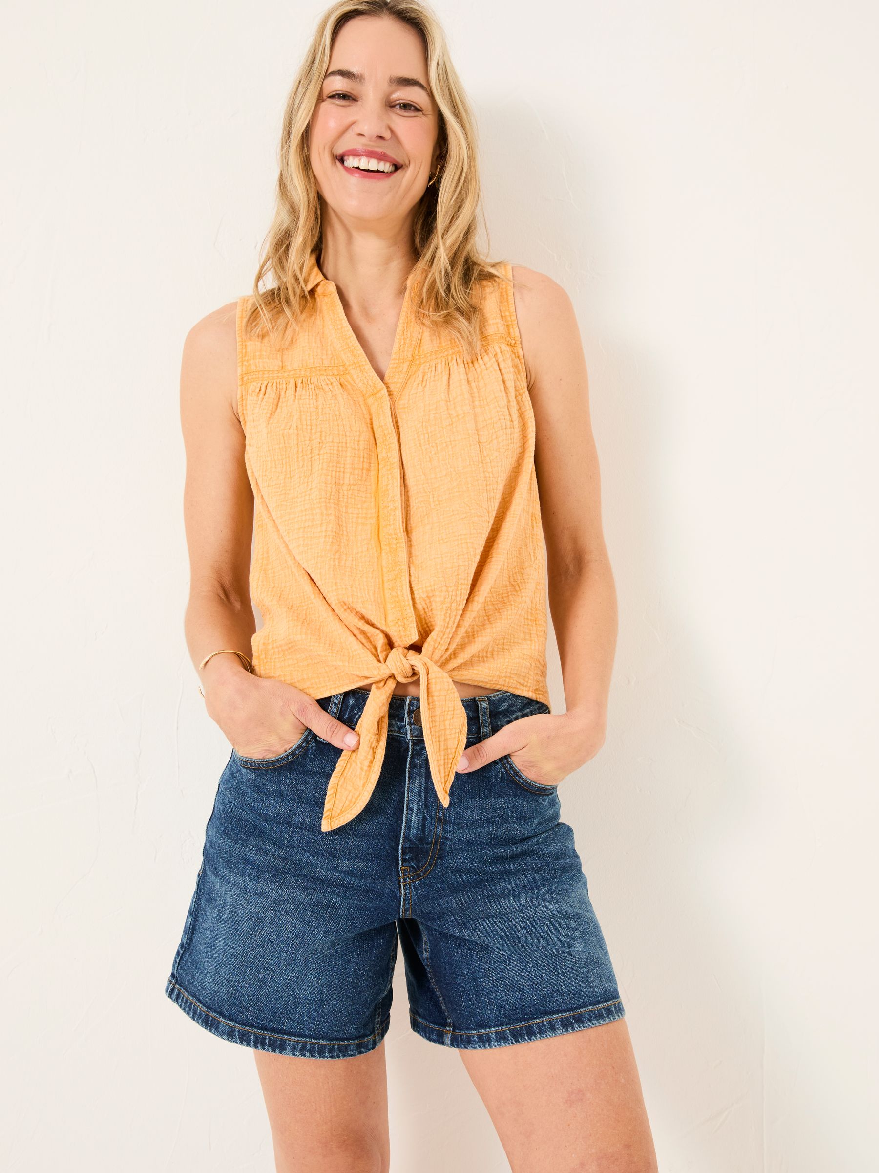 Orange Sam Front Tie Shirt - Image 4 of 5