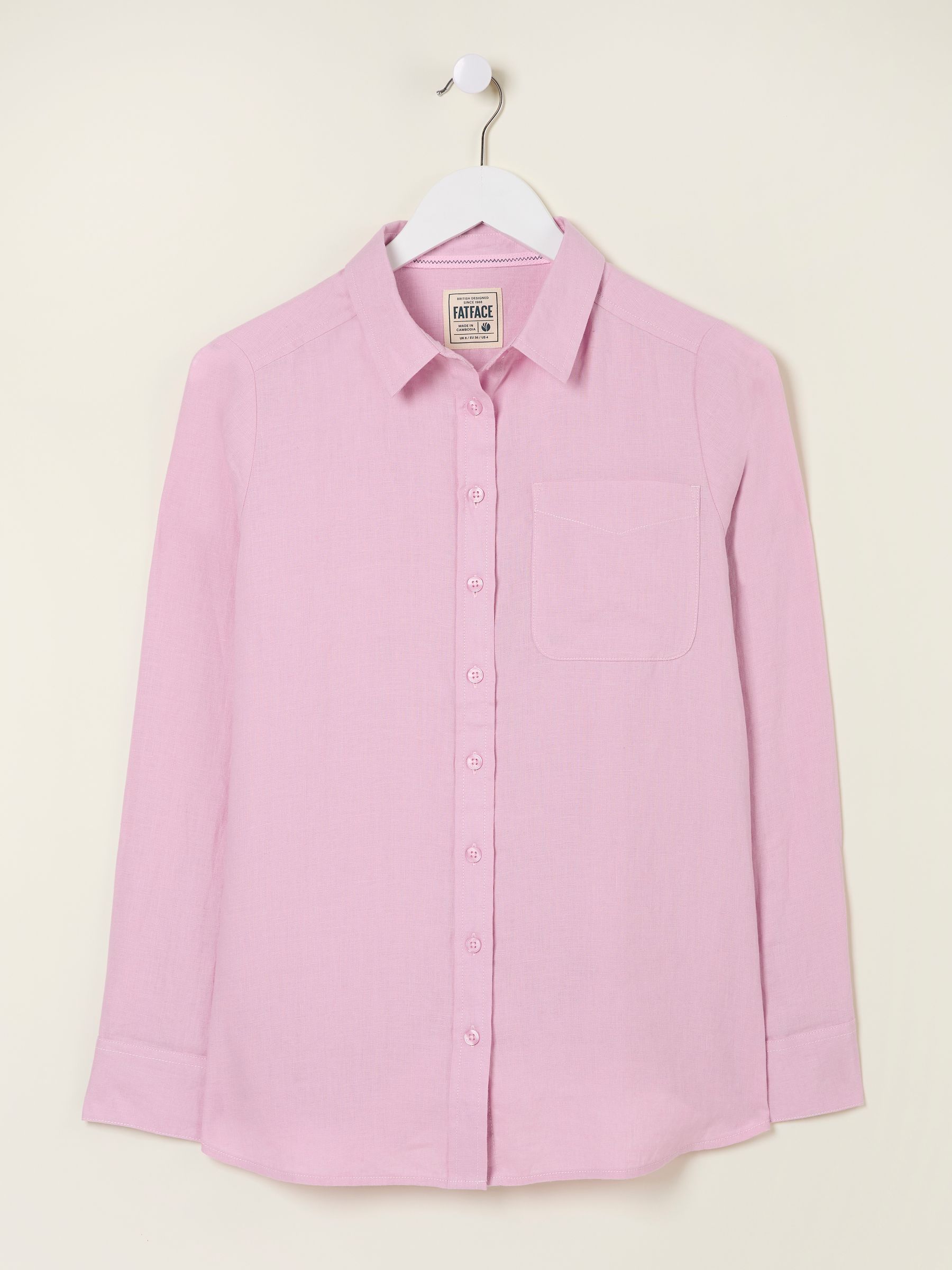 Light Pink Olivia Linen Shirt - Image 5 of 5