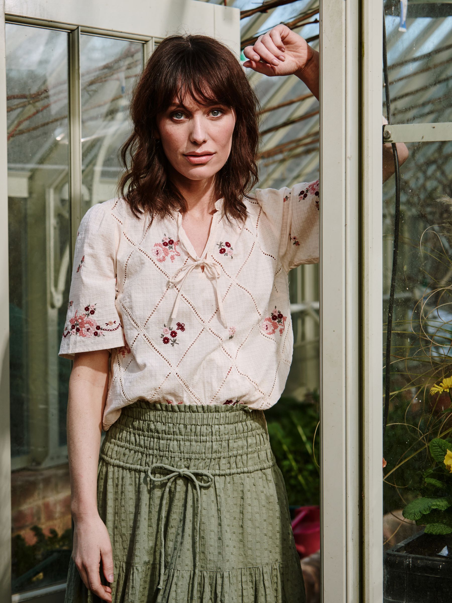 Airee Ivory Beeble Embroidered Blouse - Image 1 of 8