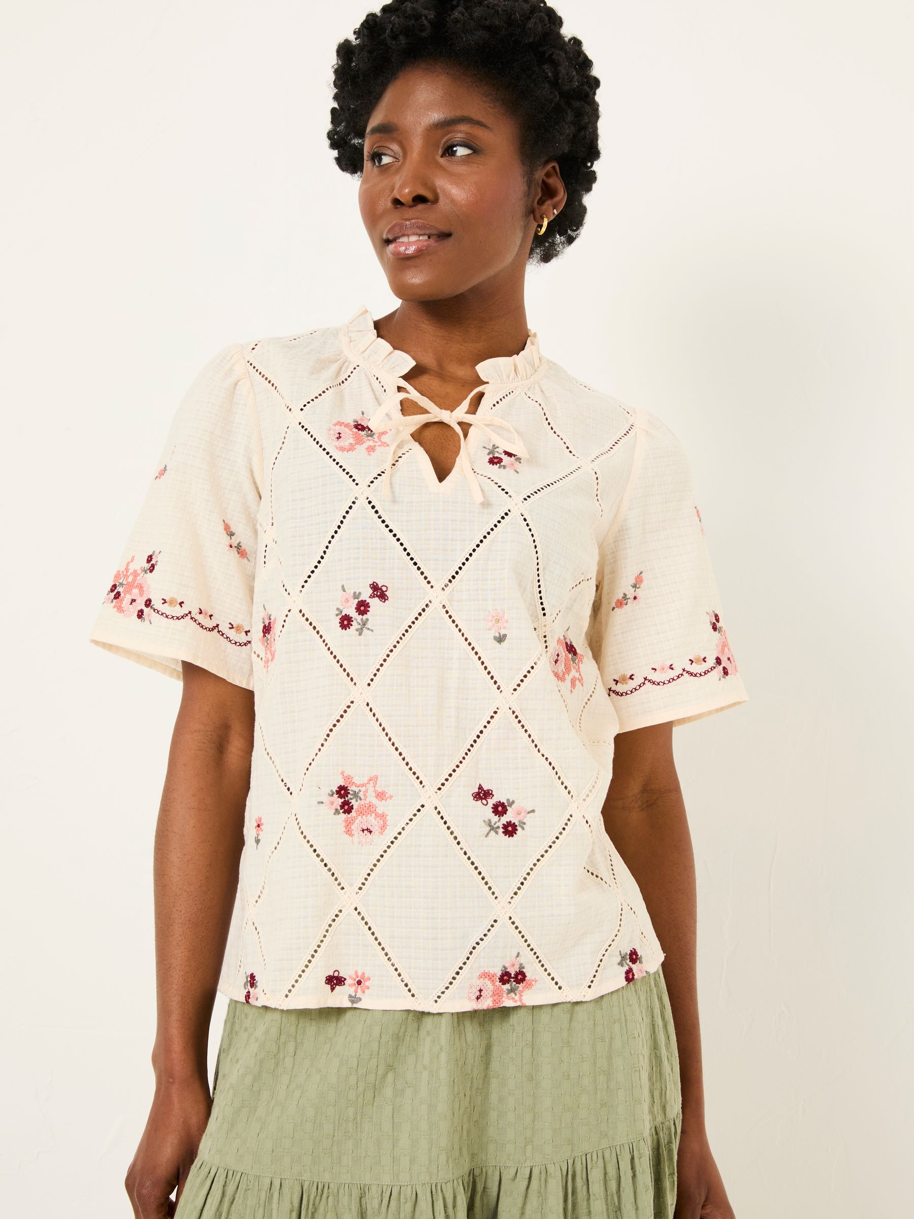 Airee Ivory Beeble Embroidered Blouse - Image 2 of 8