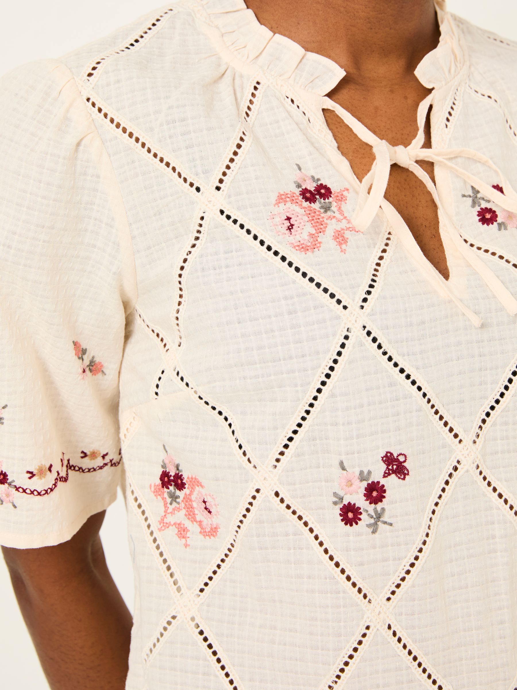 Airee Ivory Beeble Embroidered Blouse - Image 6 of 8