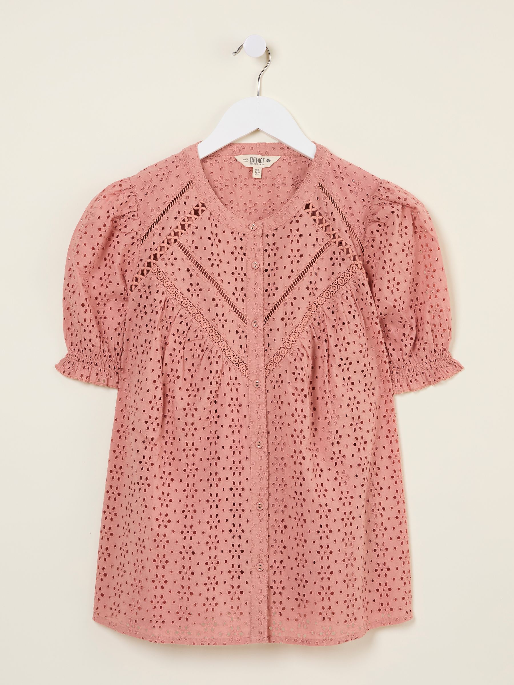 Bonnie Rose Pink Broderie Blouse - Image 5 of 5