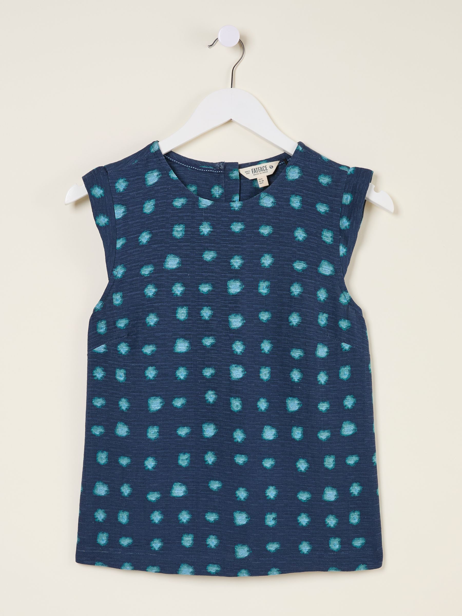 Fliss Teal Blue Mini Spot Top - Image 5 of 5 Fliss Teal Blue Mini Spot Top - Image 5 of 5
