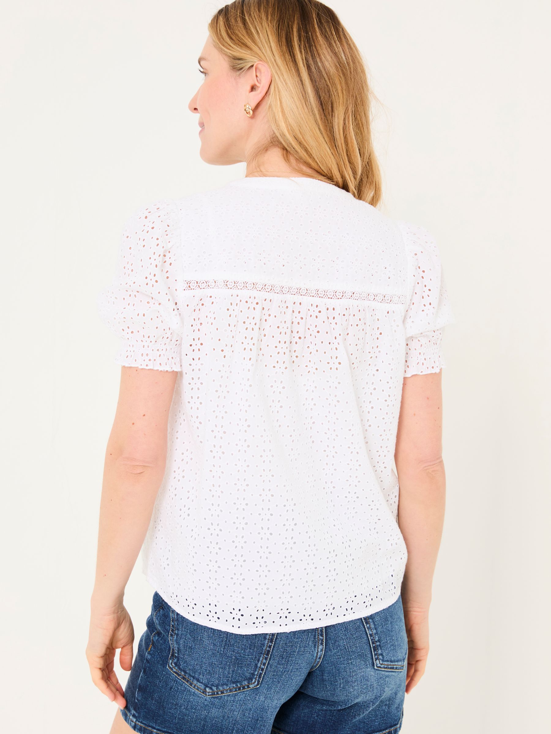 とっておきし福袋 Broderie White Bonnie Blouse USA FatFace | トップス