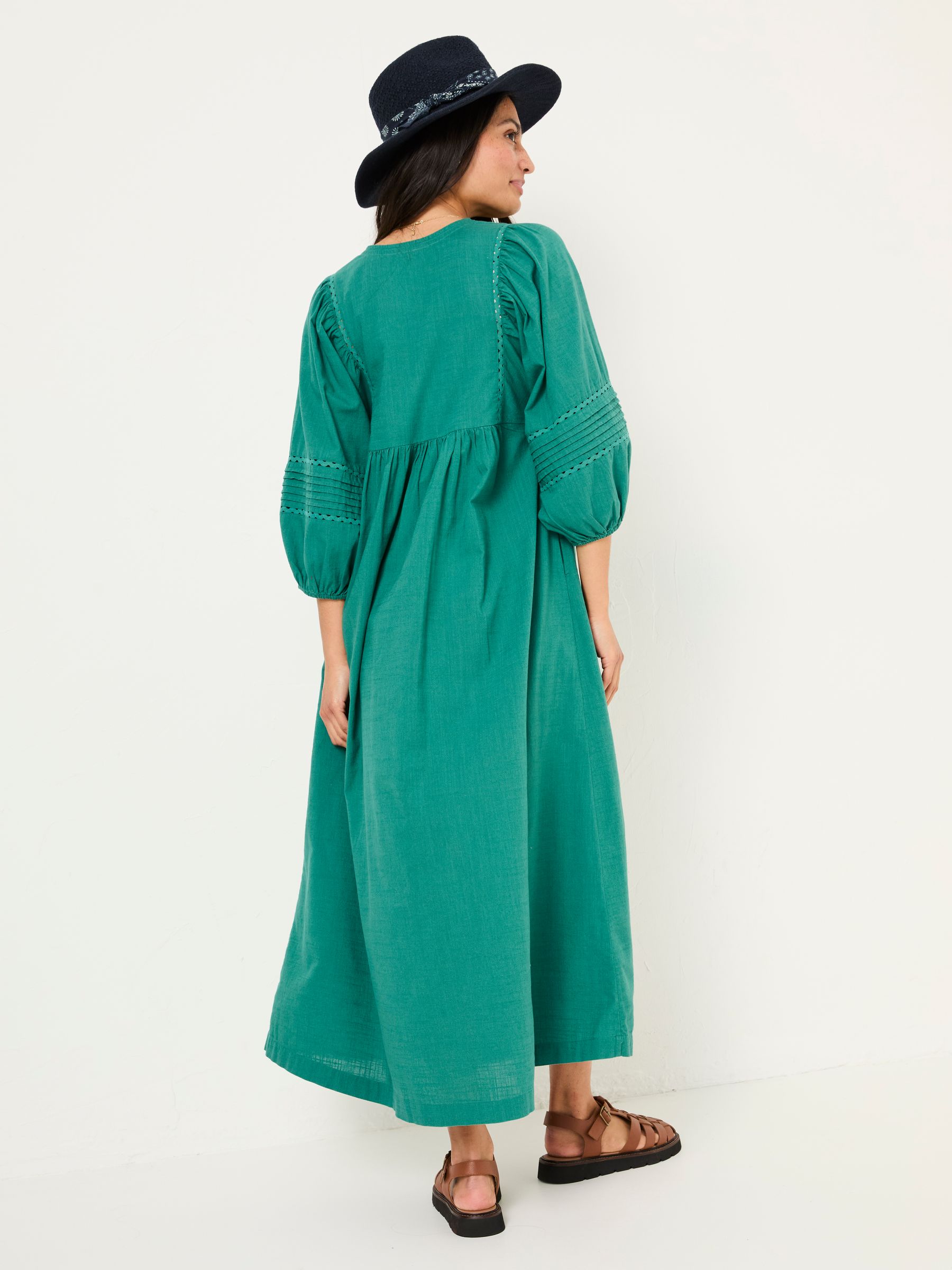 fat face green dress Green Spring Floral Maxi Dress