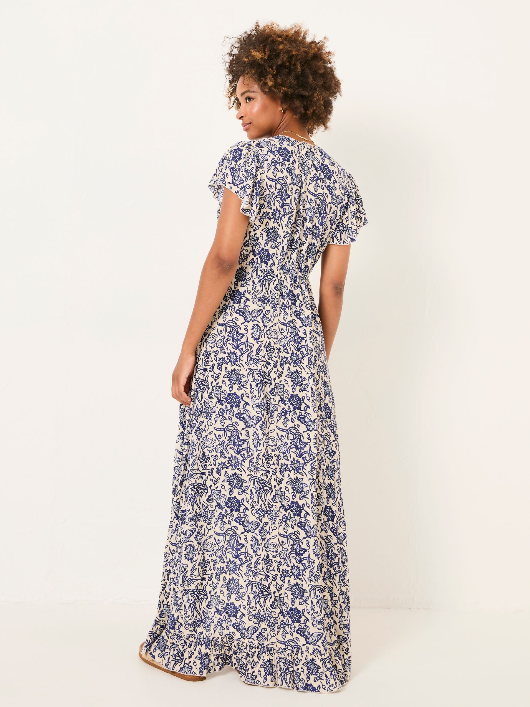 Erin Blue Beachwear Wrap Dress - Image 3 of 7