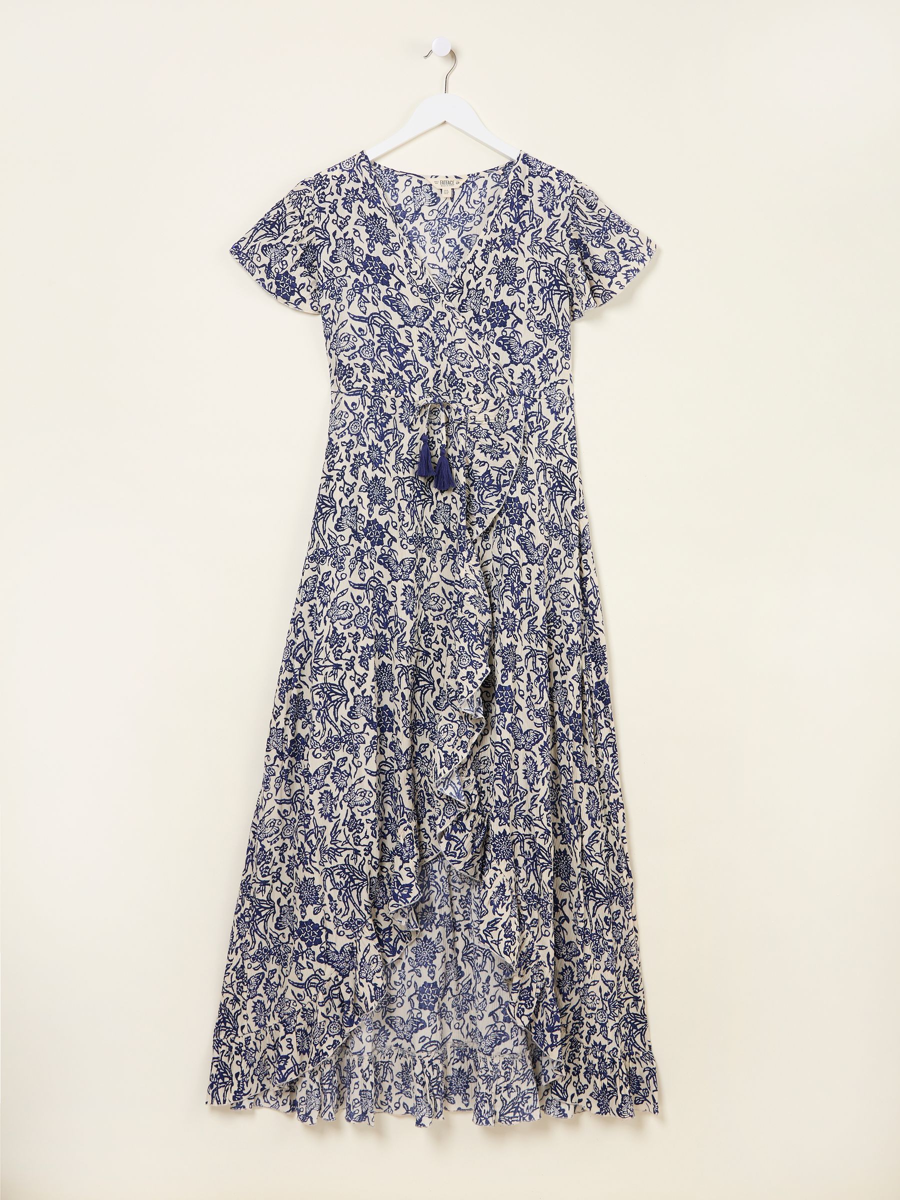 Erin Blue Beachwear Wrap Dress - Image 7 of 7