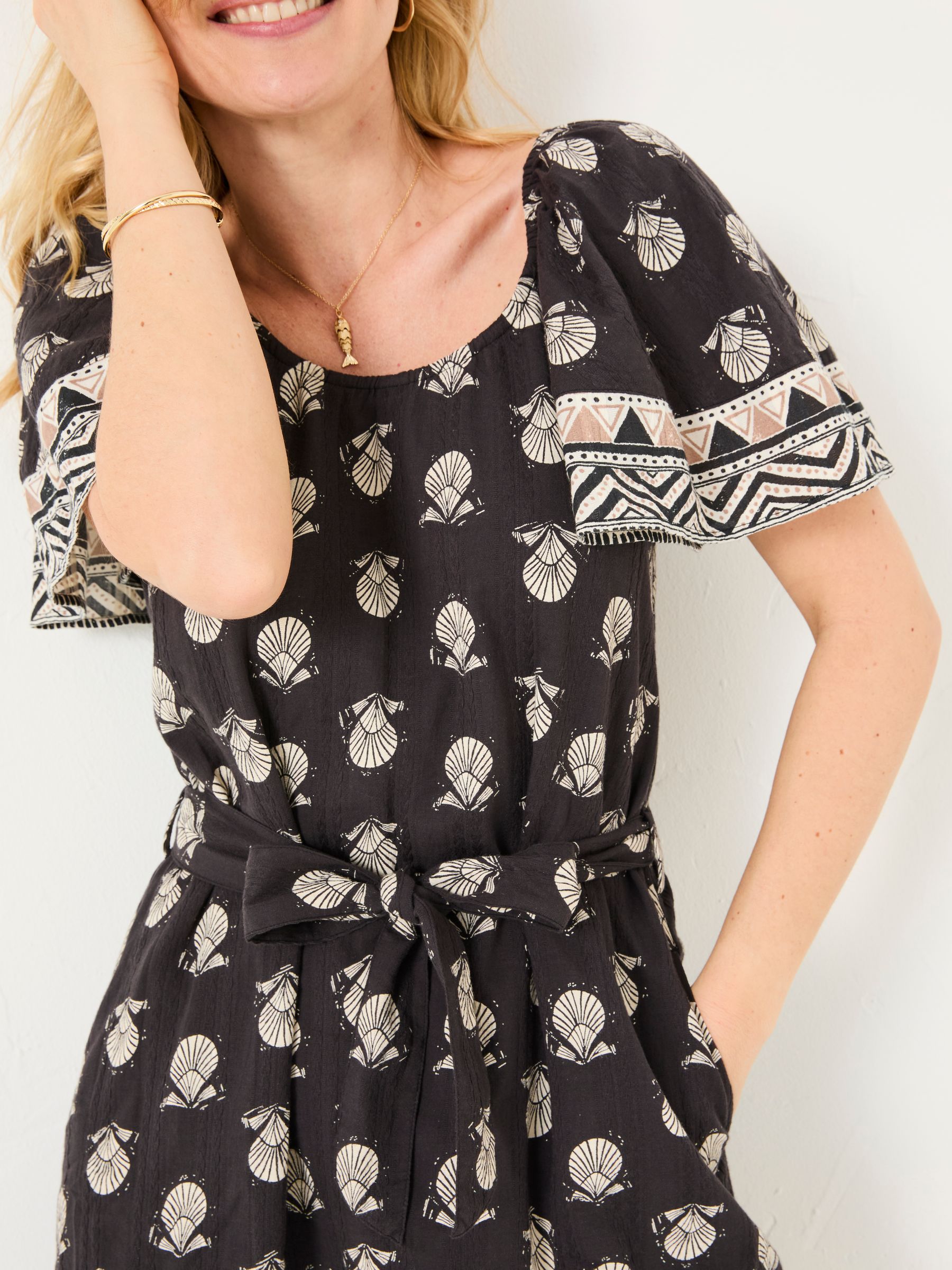 Benny Black Lino Shells Dress - Image 5 of 6