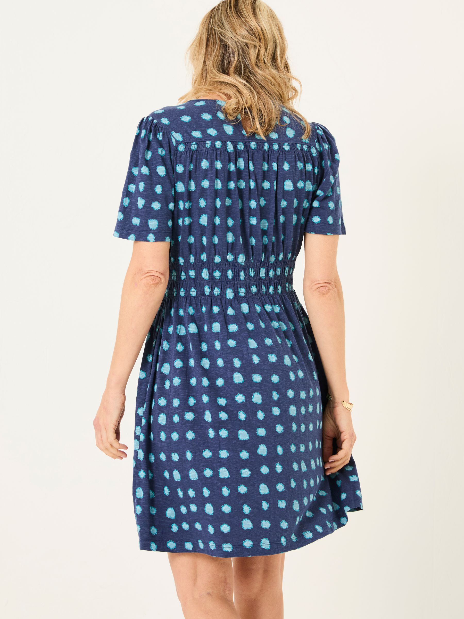 Liv Indigo Blue Mini Spot Jersey Dress - Image 2 of 5