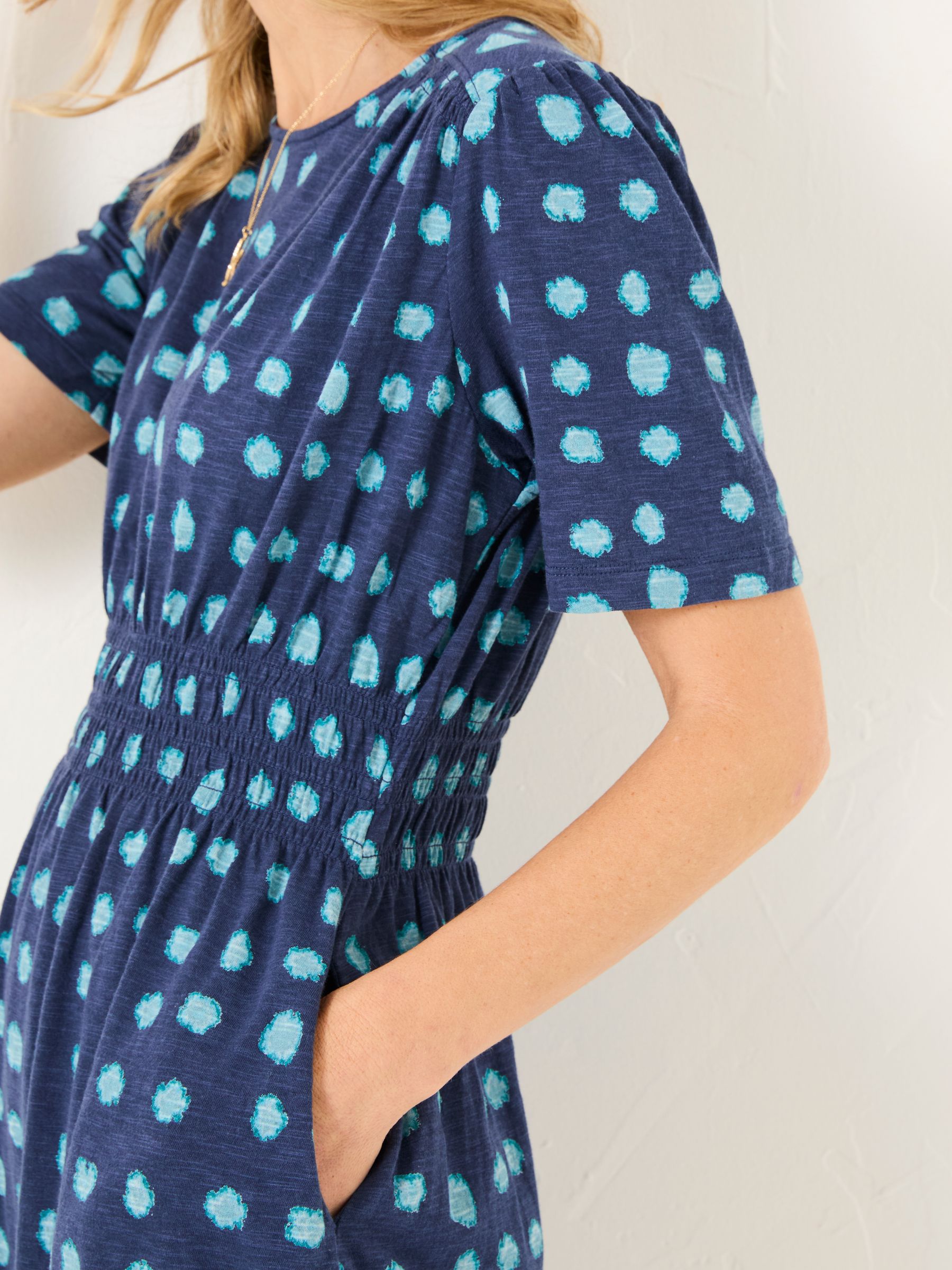 Liv Indigo Blue Mini Spot Jersey Dress - Image 3 of 5
