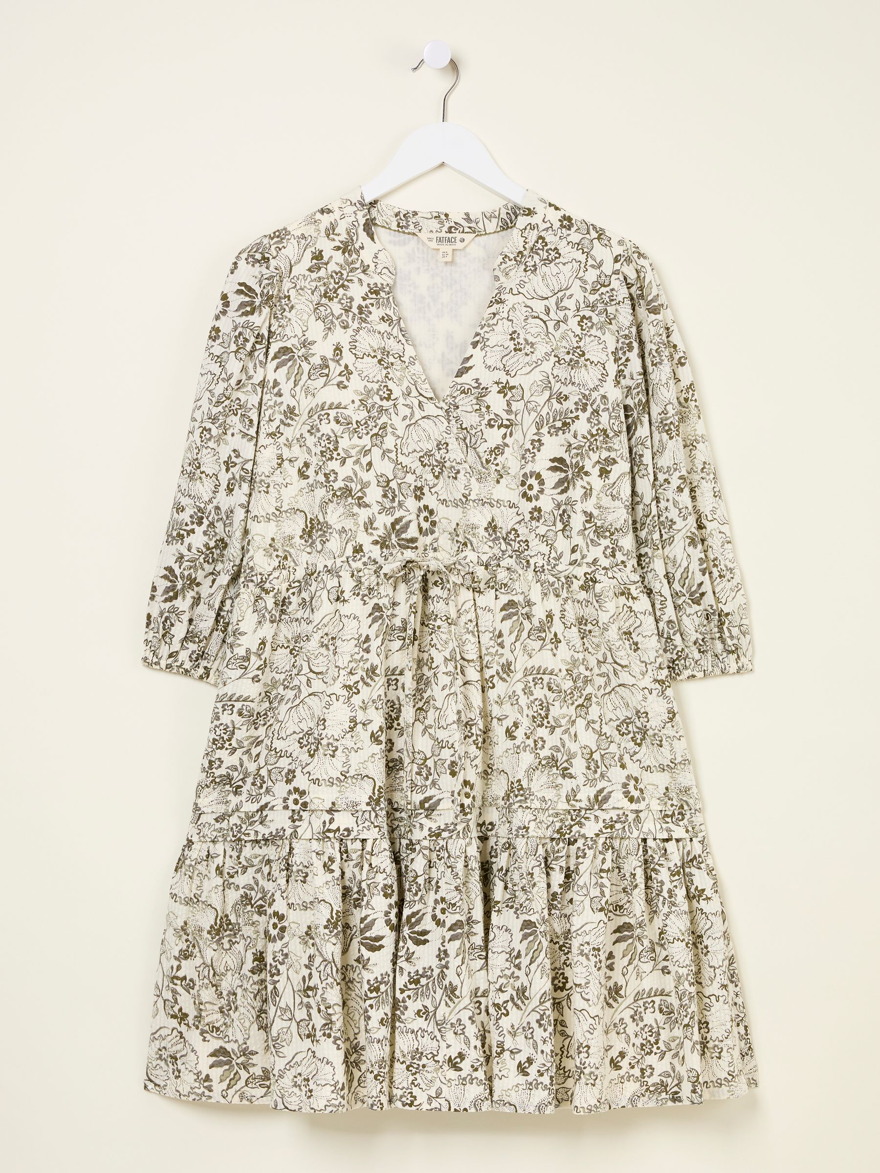 Nancy Ivory Linear Floral Dress - Image 11 of 12