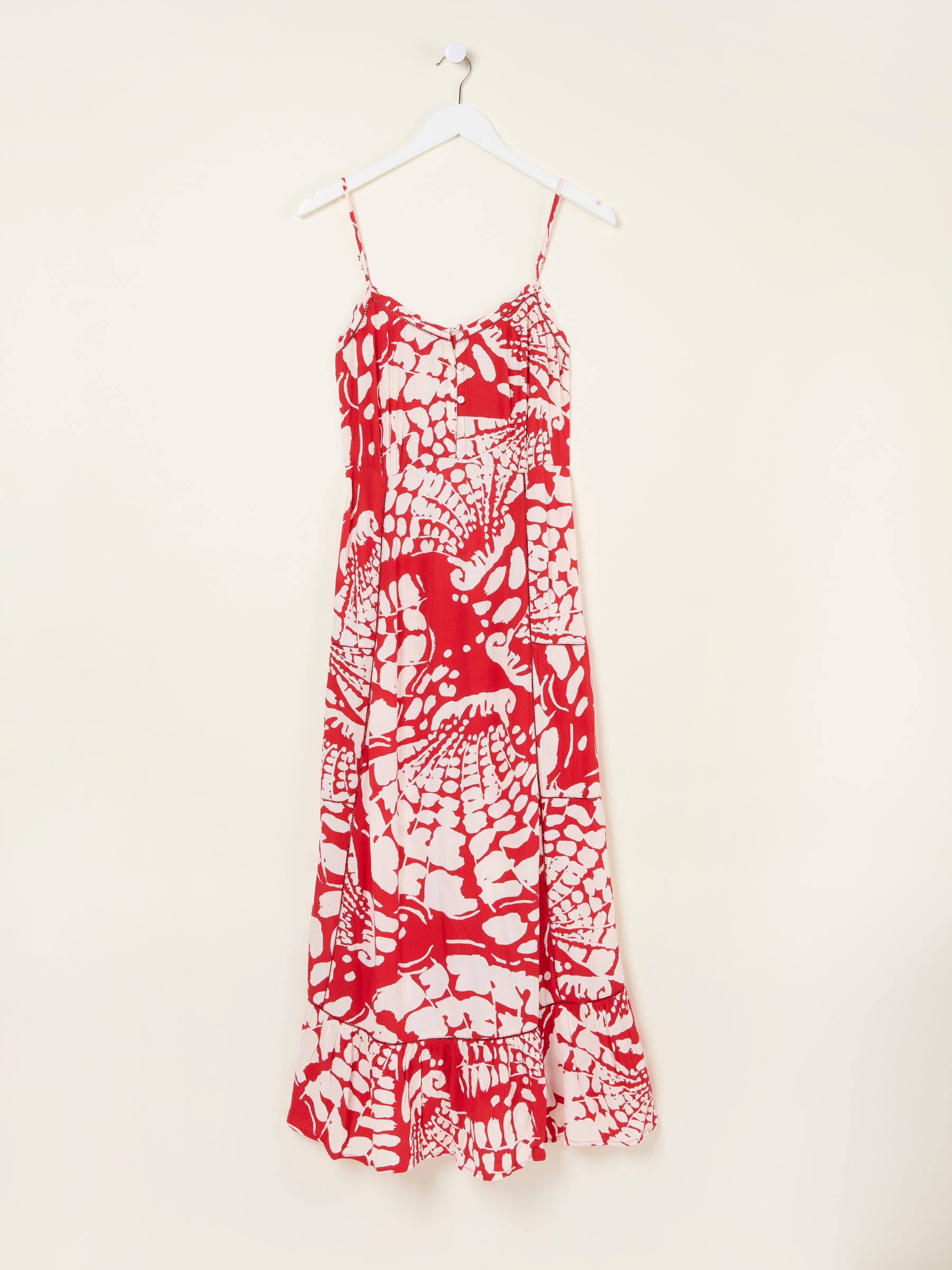 Mae Red Mono Shells Midi Dress - Image 6 of 6