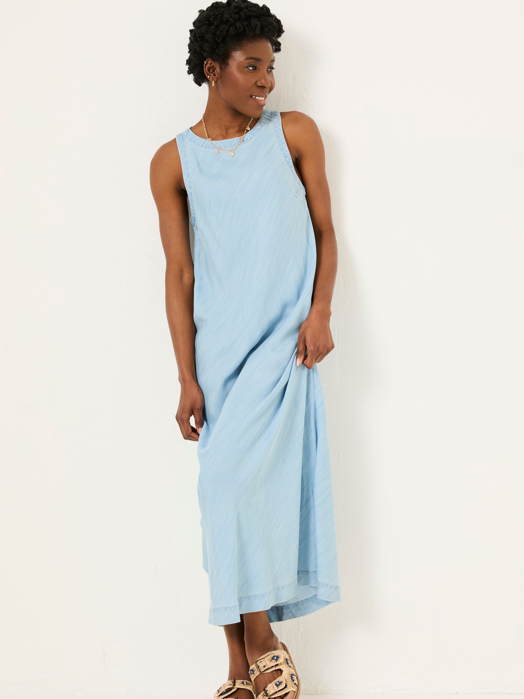 Iris Light Blue Denim Dress - Image 4 of 7
