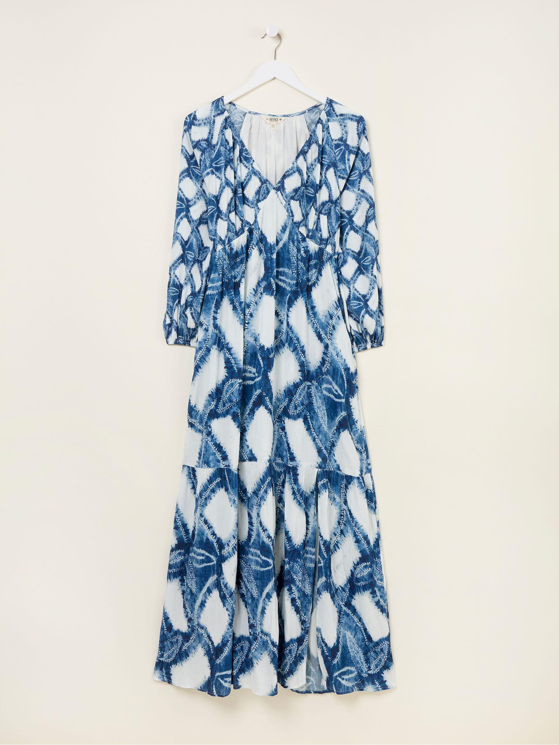 Noelle Indigo Blue Water Leaf Midi Dress - Image 7 of 7