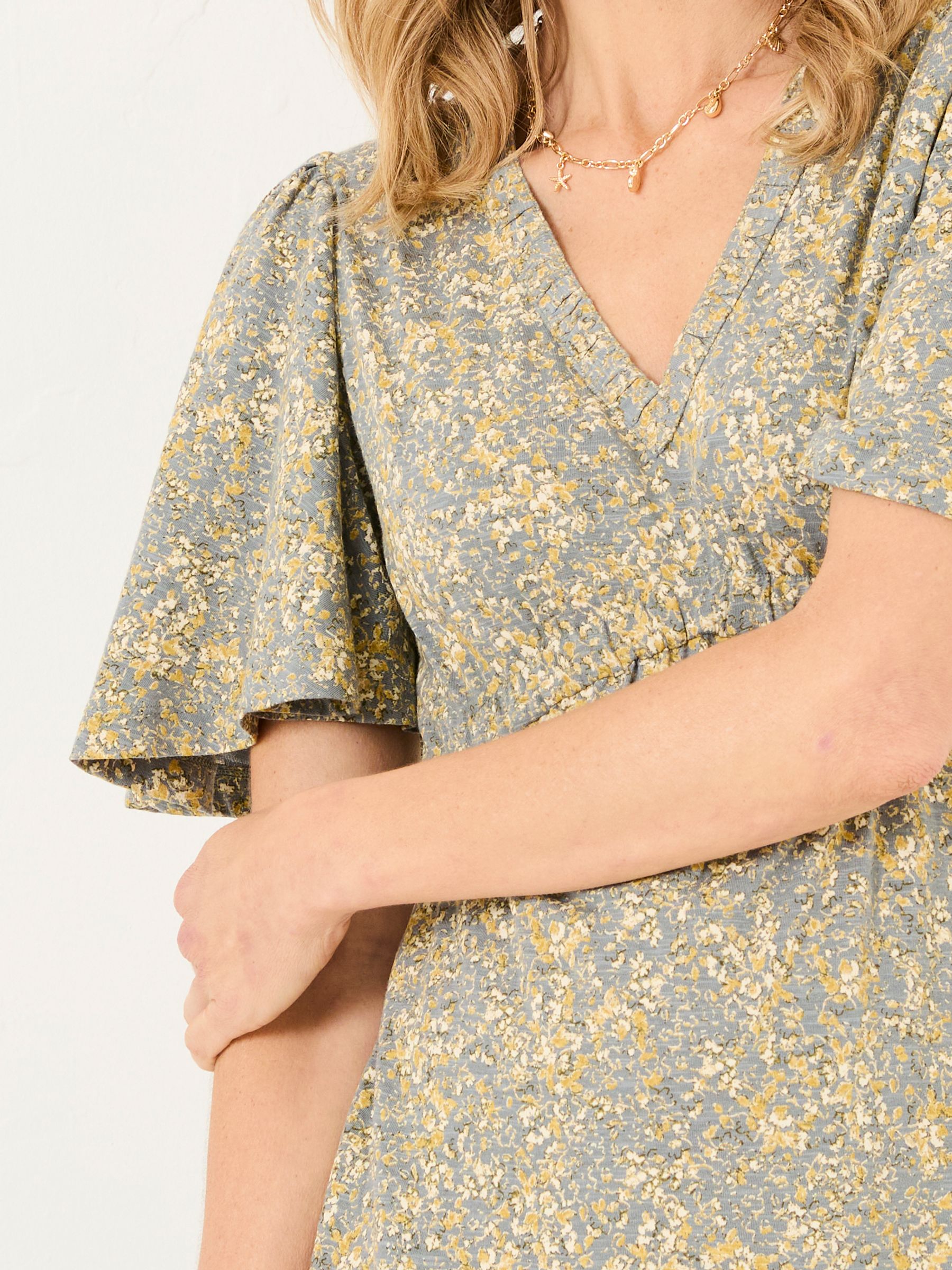 Grace Mid Grey Air Ditsy Jersey Dress - Image 5 of 6