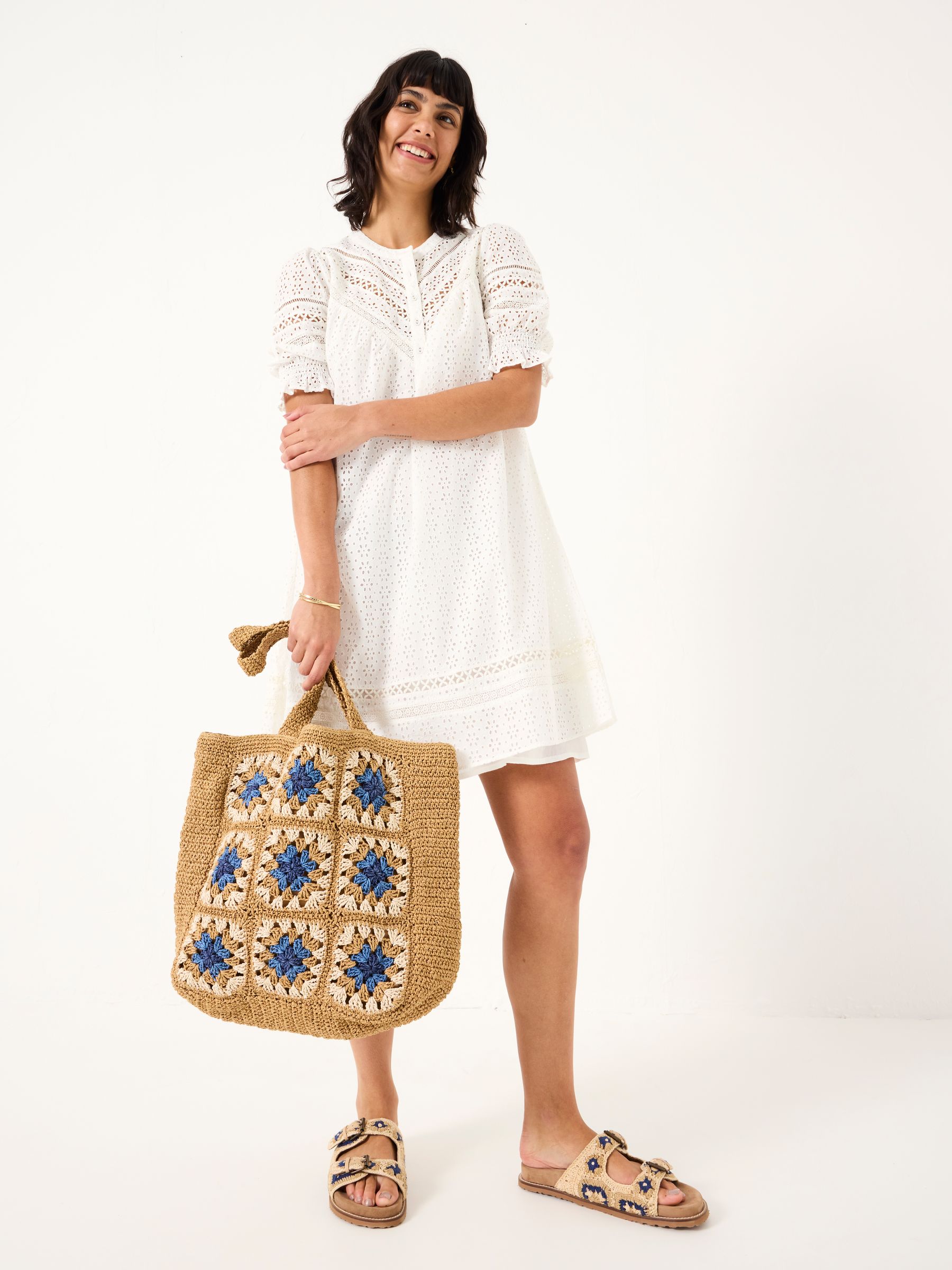 Brody Ivory Broderie Dress - Image 4 of 8