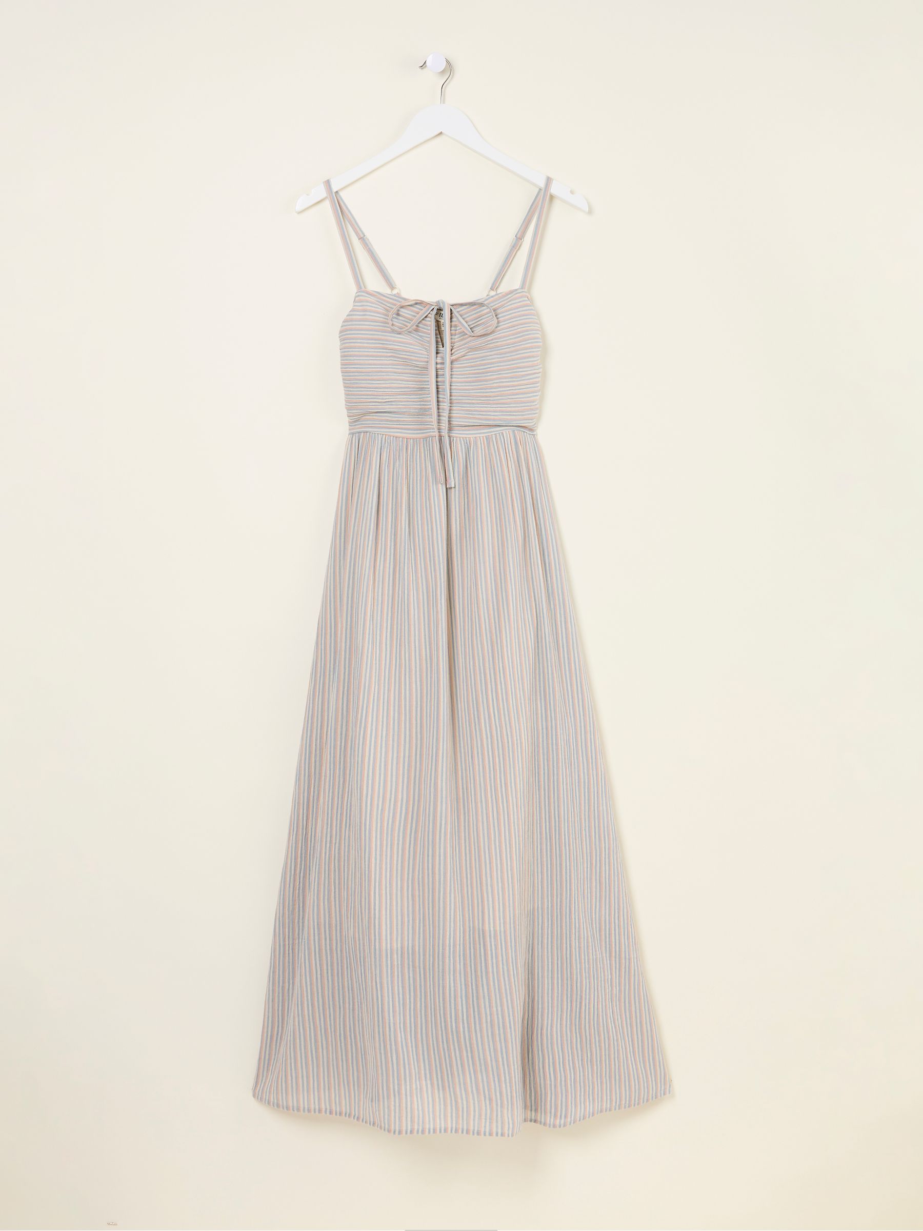 Meg Multi Stripe 100% Cotton Midi Dress - Image 7 of 7