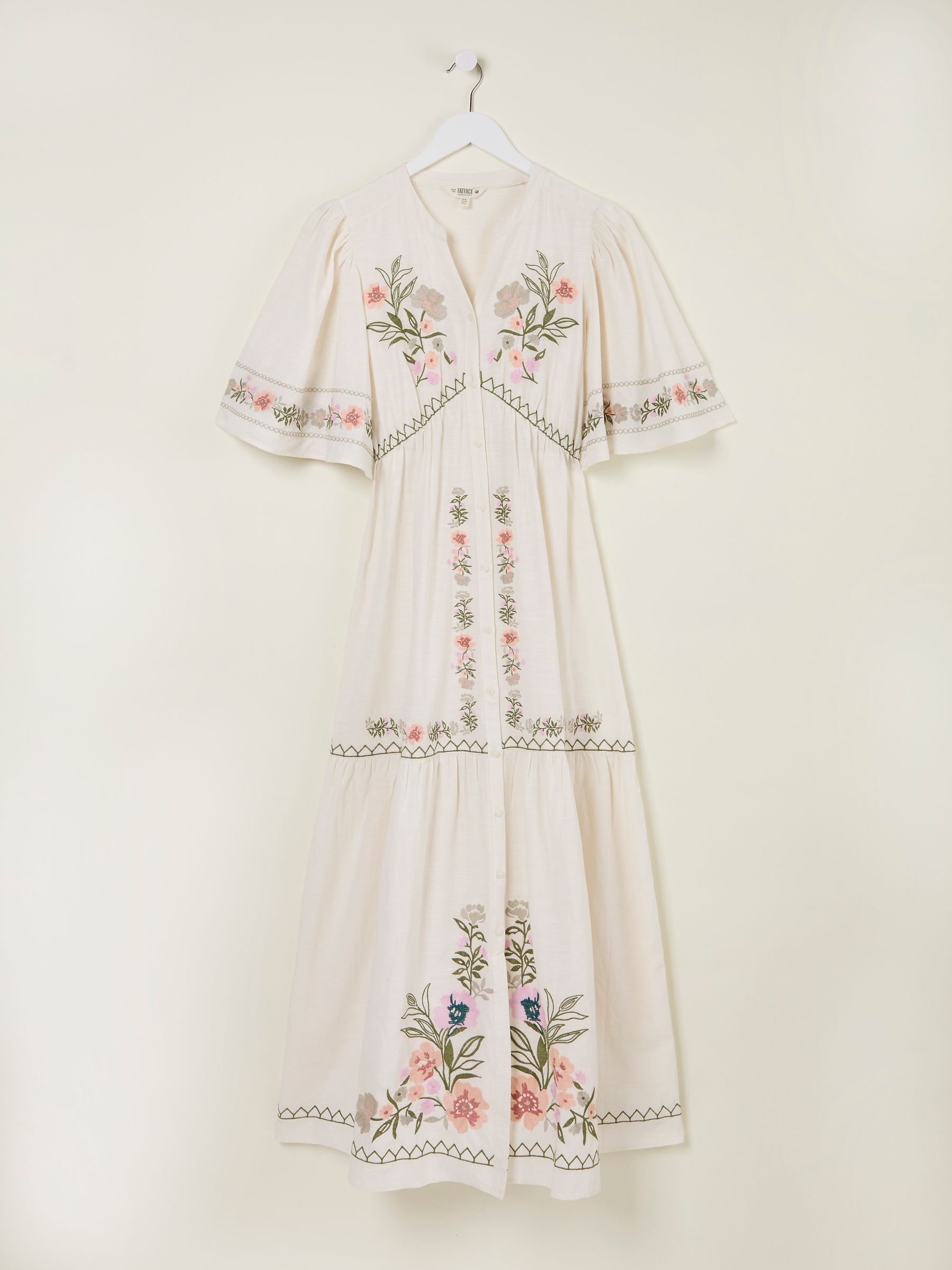 Paige Ivory Embroidered Midi Dress - Image 12 of 13