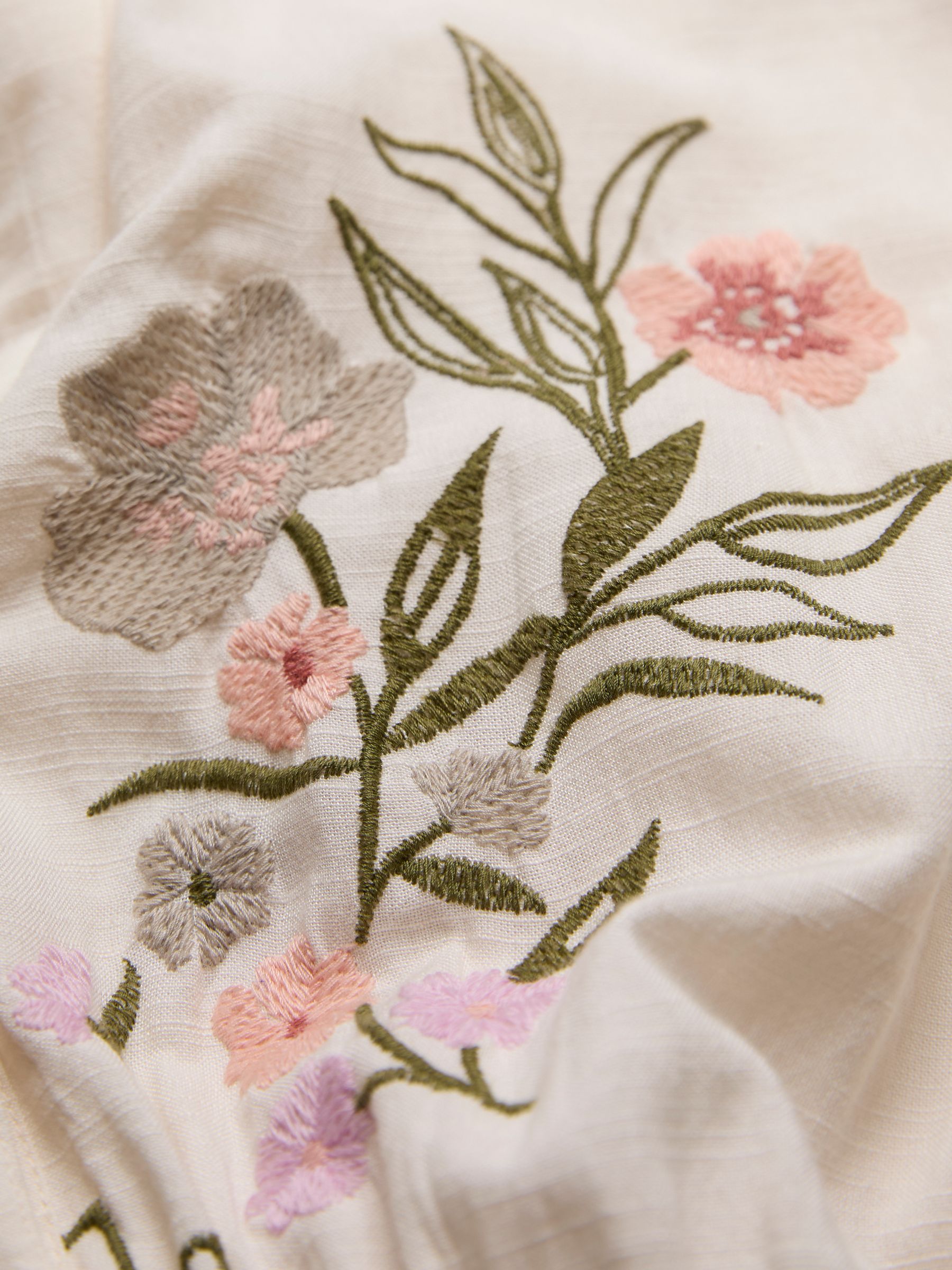 Paige Ivory Embroidered Midi Dress - Image 13 of 13
