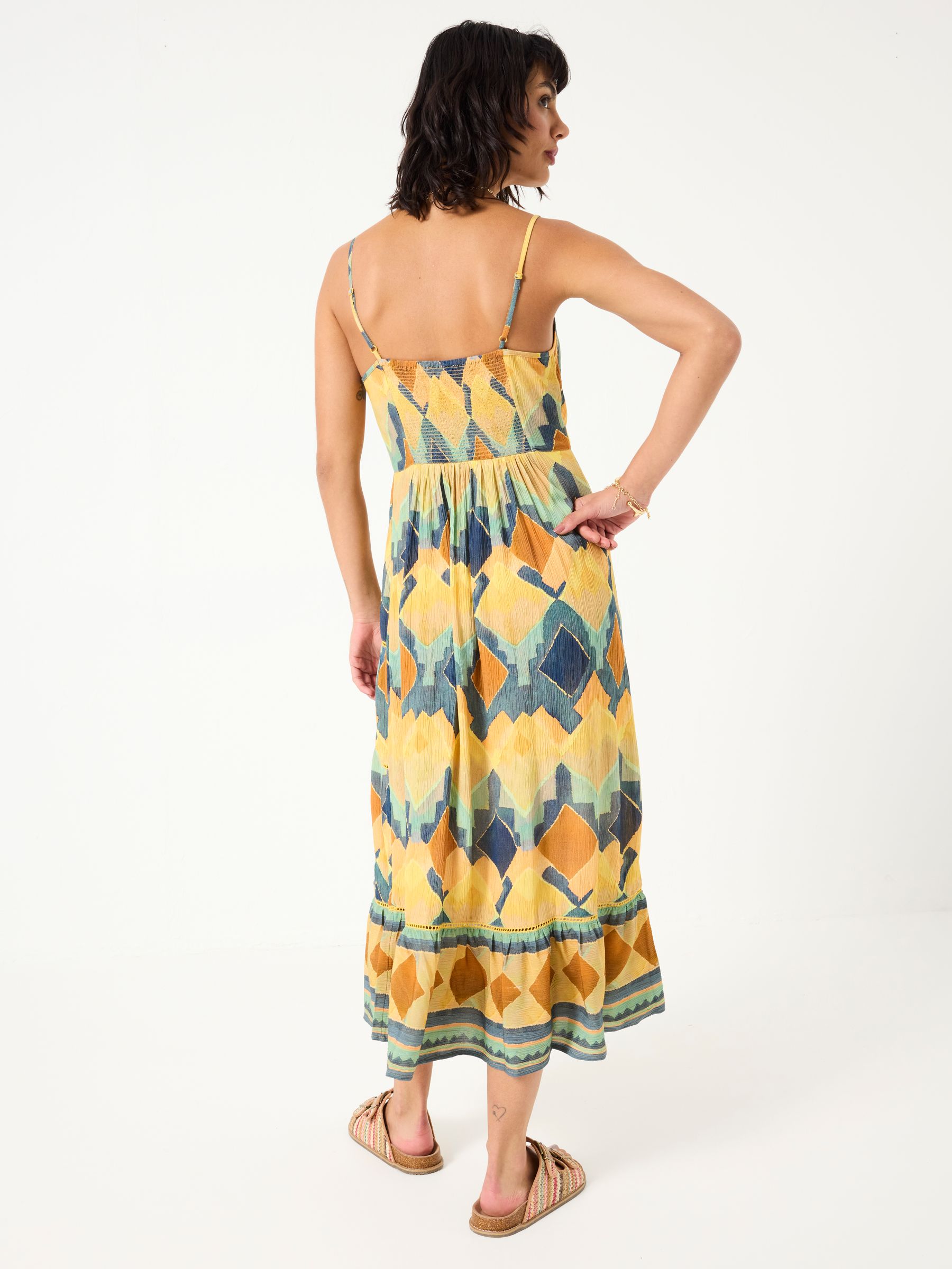 Mae Multi Abstract Midi Dress - Image 2 of 6